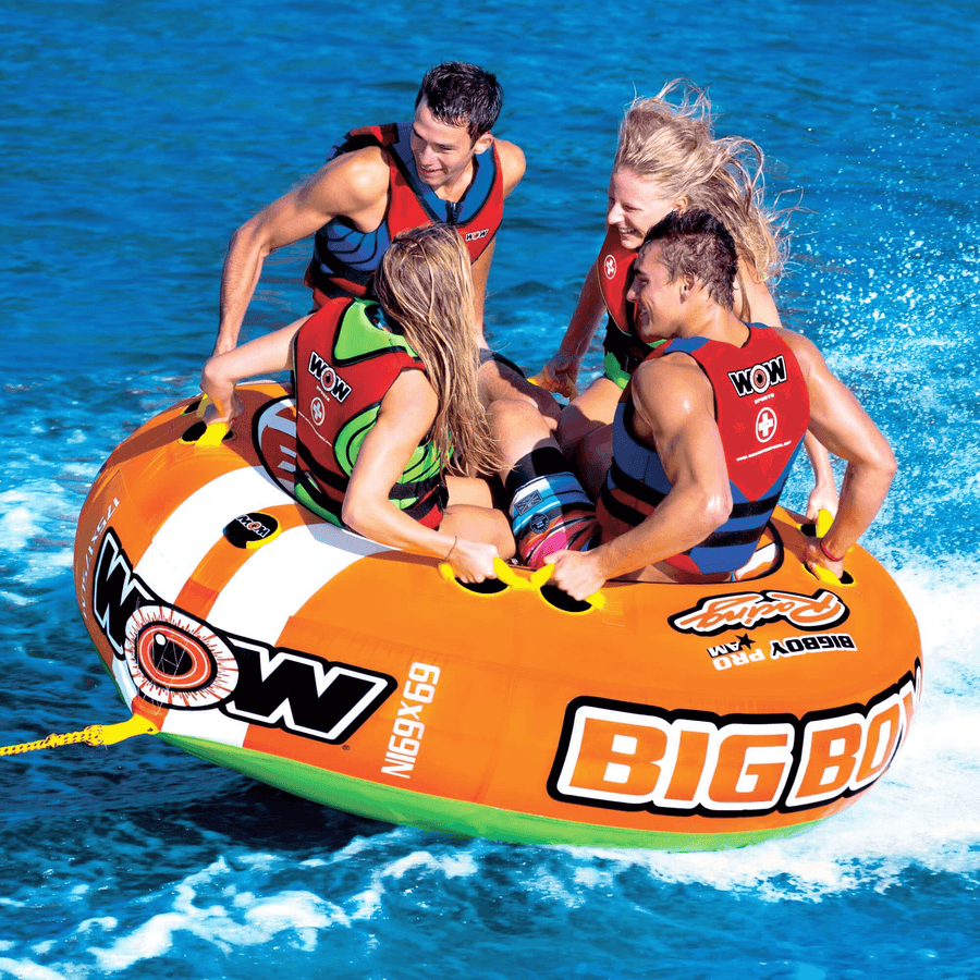 WOW Watersports Big Boy 1 - 4 Person Inflatable Racing Towable Tube