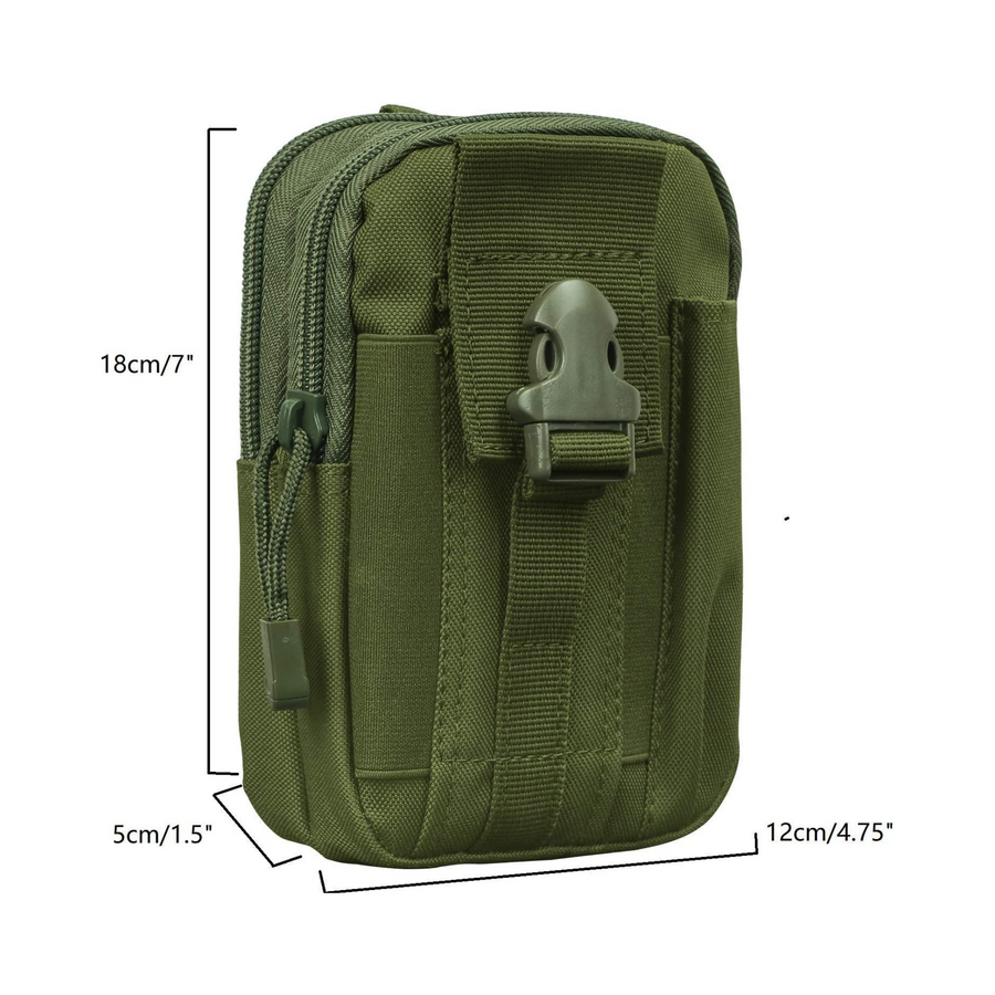 JupiterGear Tactical MOLLE Military Pouch Waist Bag for Hiking, Running and Outdoor Activities