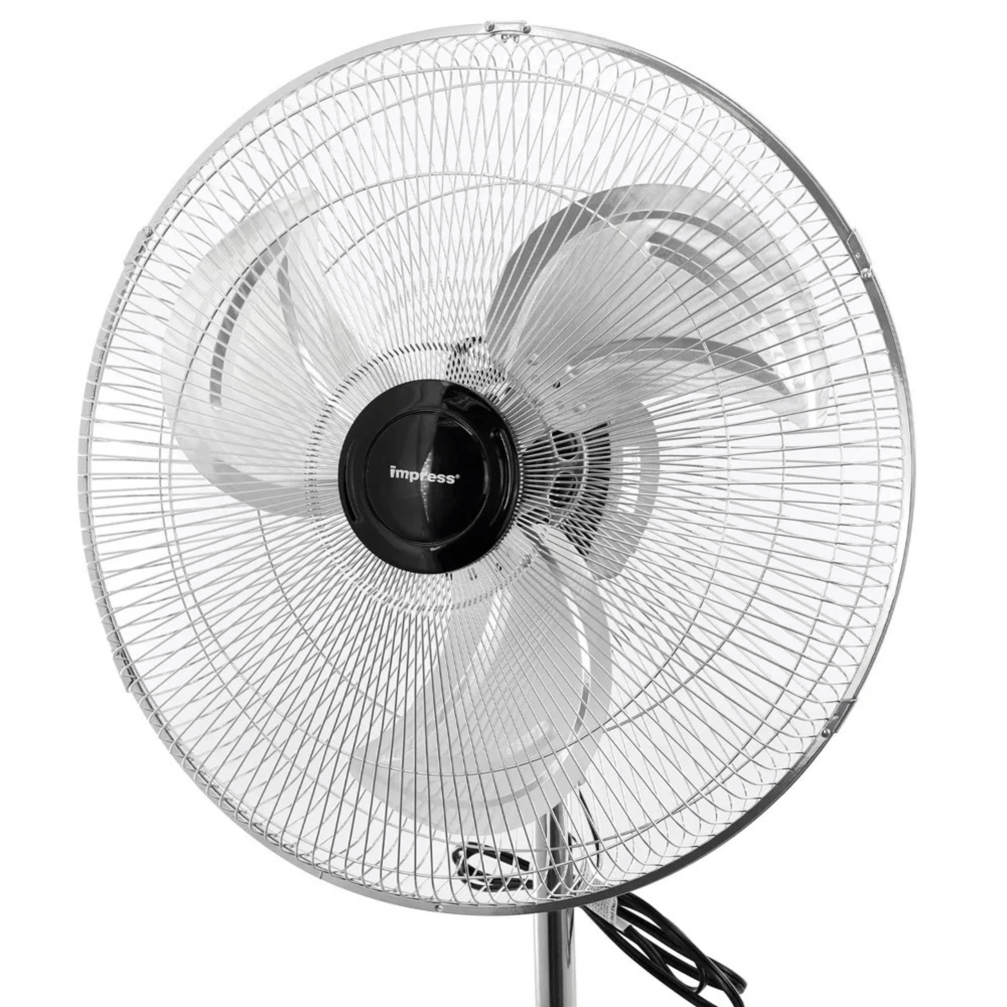 Impress 18-Inch 2-in-1 Chrome Hi-Speed Industrial Oscillating Fan