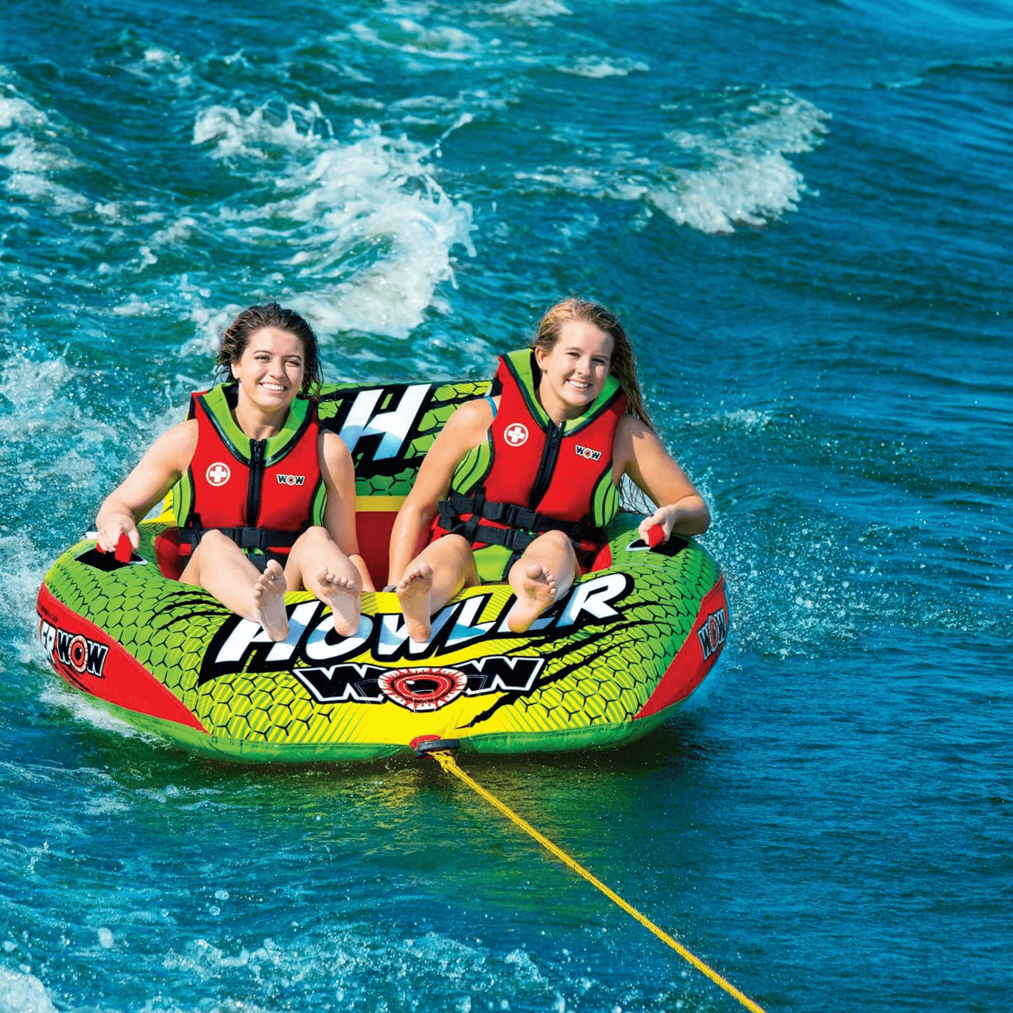WOW Watersports Howler 2-Person Towable Water Tube with Backrest
