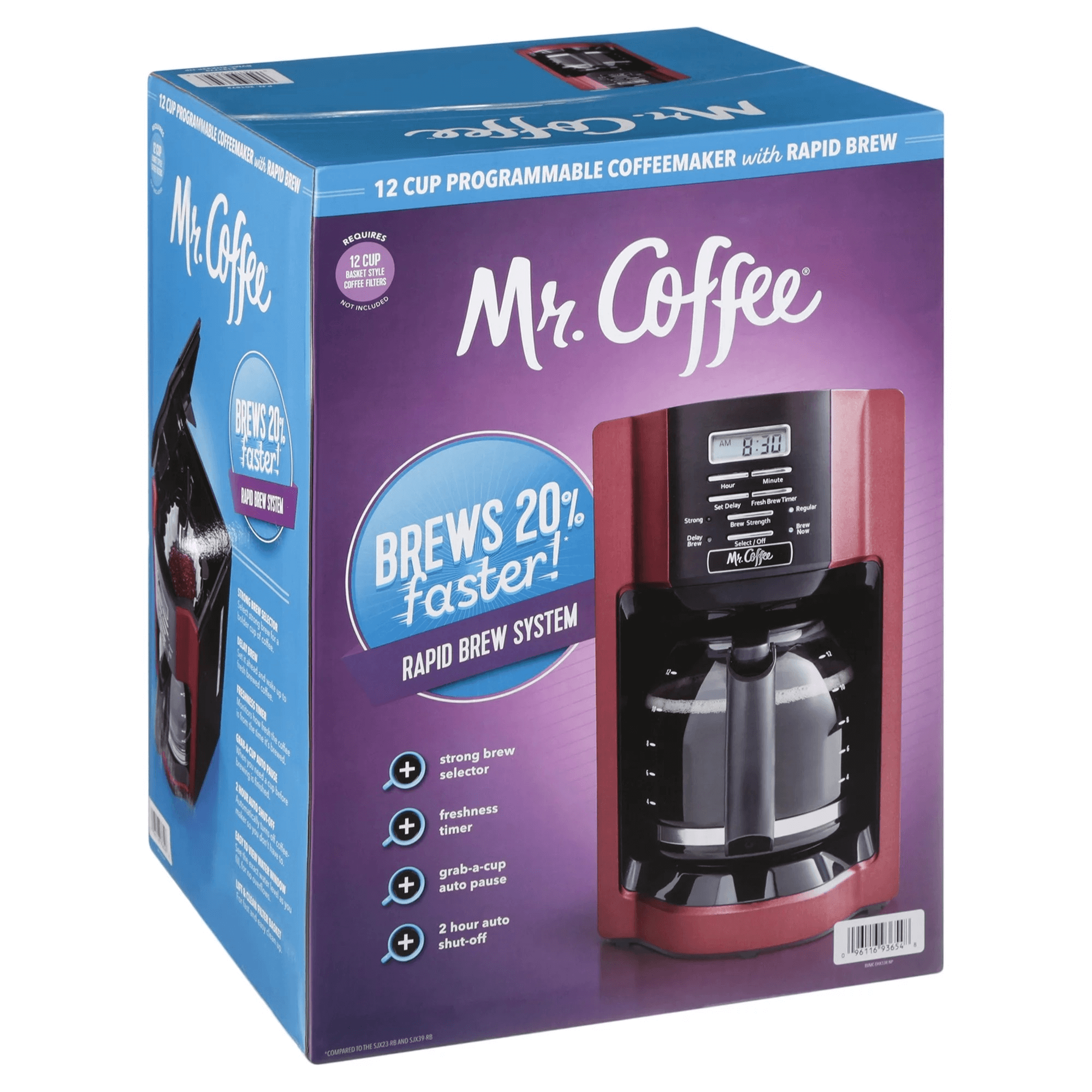 Mr. Coffee 12-Cup Programmable Coffeemaker with Rapid Brew - REFURBISHED