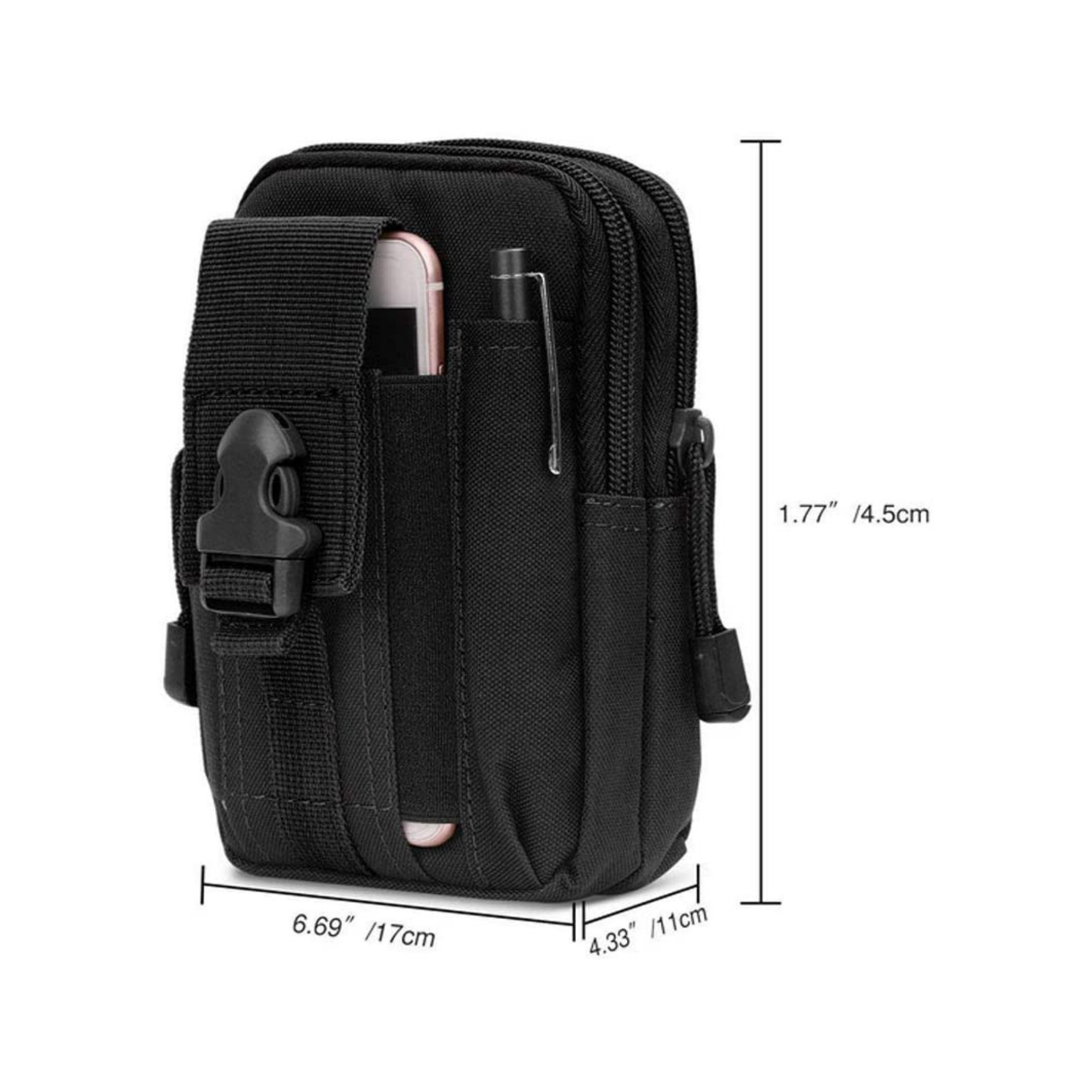 JupiterGear Tactical MOLLE Military Pouch Waist Bag for Hiking, Running and Outdoor Activities