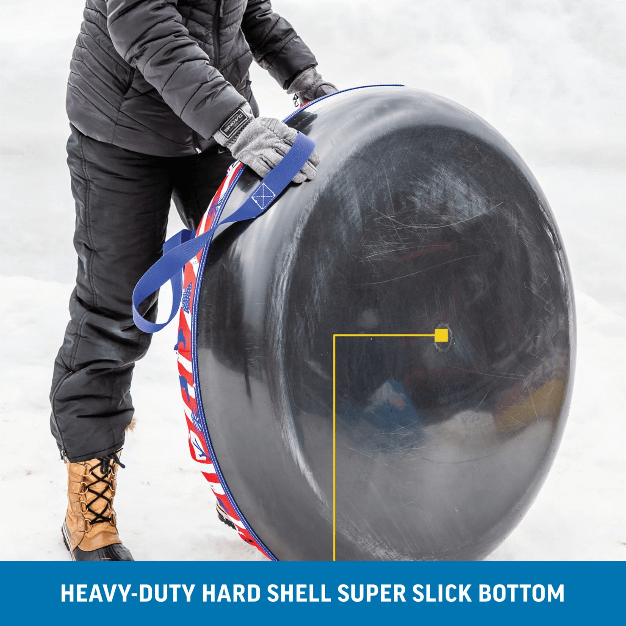 WOW Watersports Legend Hard-Bottom Snow Tube for 1 Person