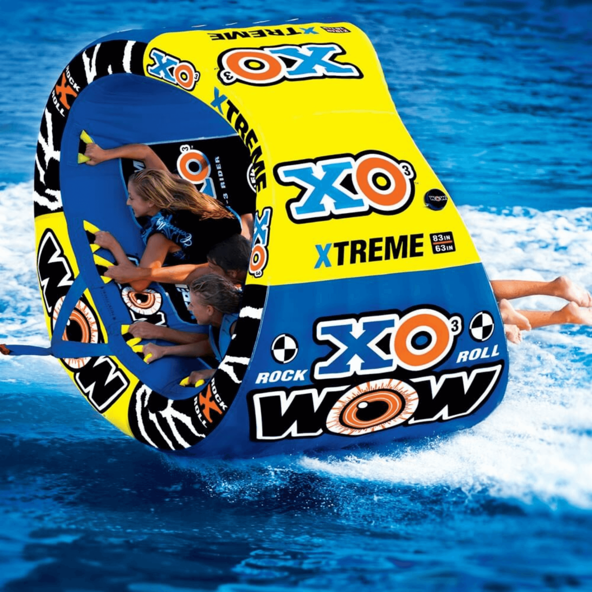 WOW Watersports Xtreme Inflatable Towable Ride-in-Oval for 1 to 3 Persons