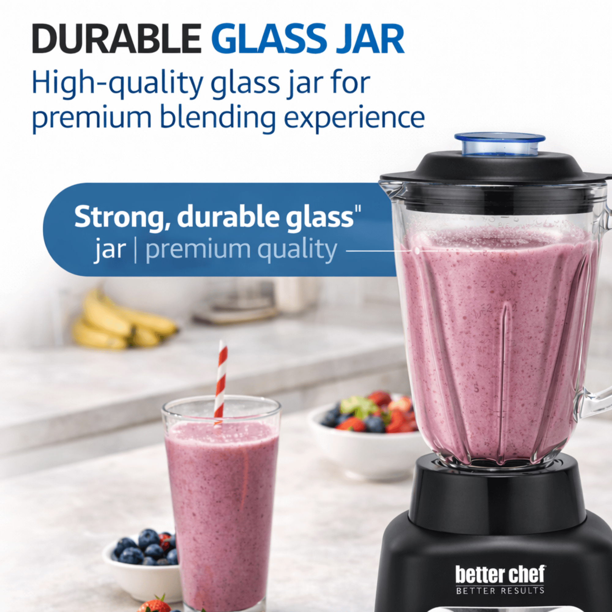 Better Chef 500-Watt Glass Jar Blender