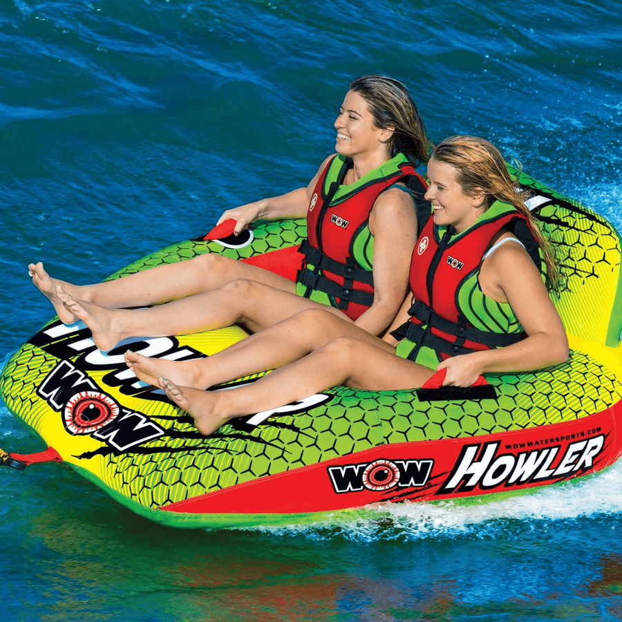 WOW Watersports Howler 2-Person Towable Water Tube with Backrest