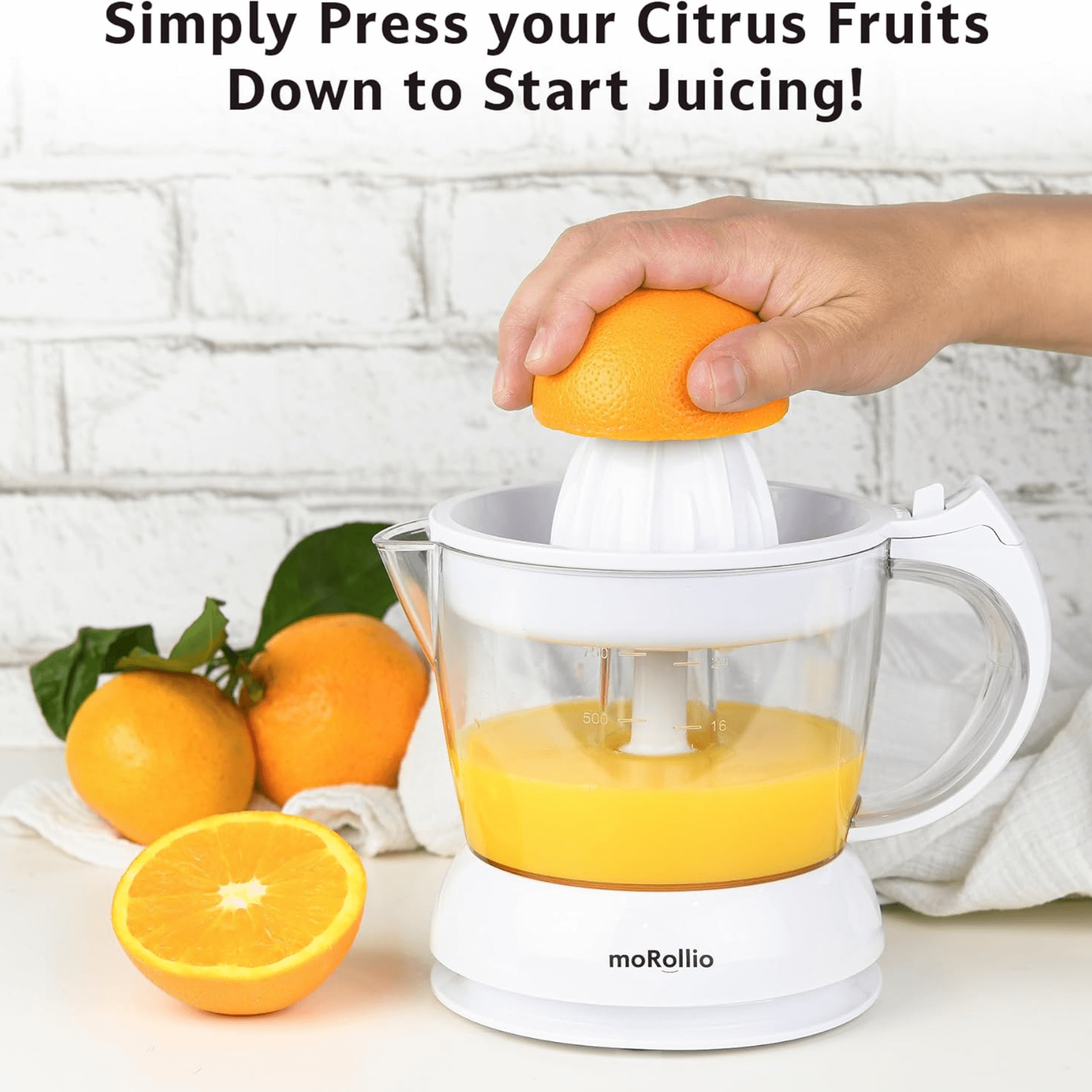 moRollio Compact 24oz Electric Citrus Juicer