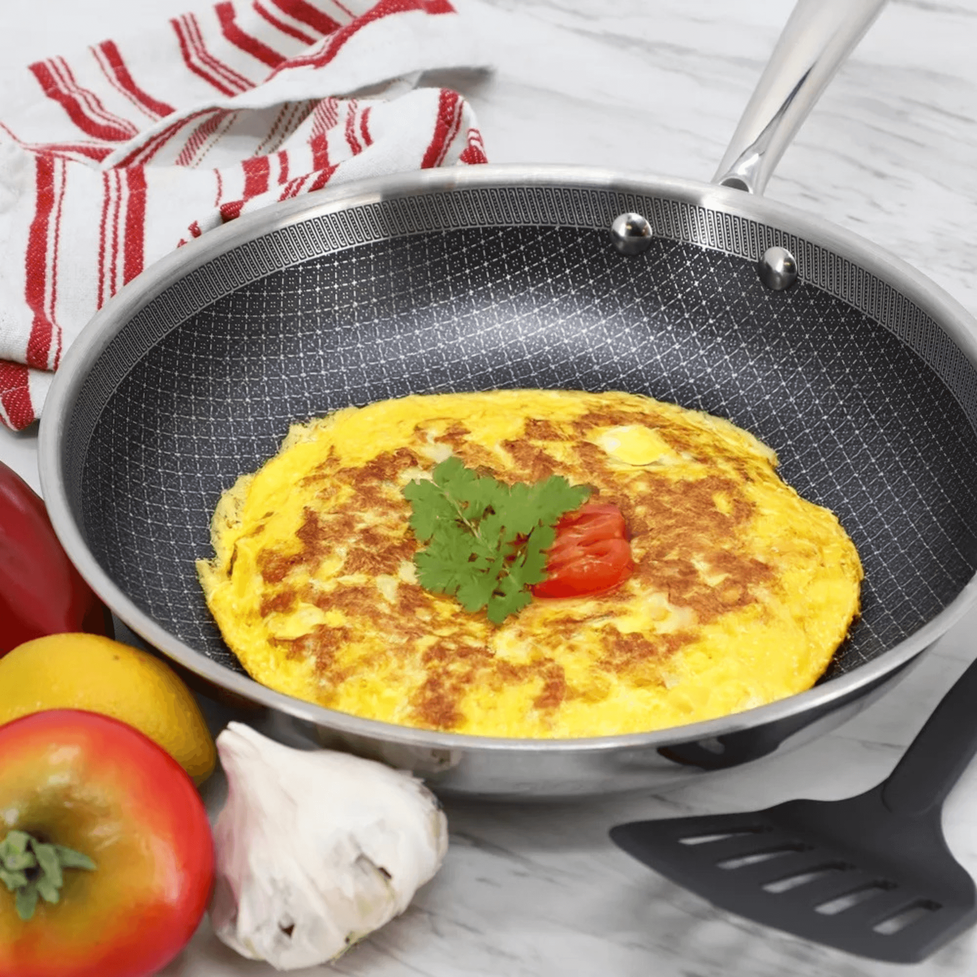 Better Chef 8-Inch 3-Ply Stainless Steel Nonstick Fry Pan with Rolled Edge