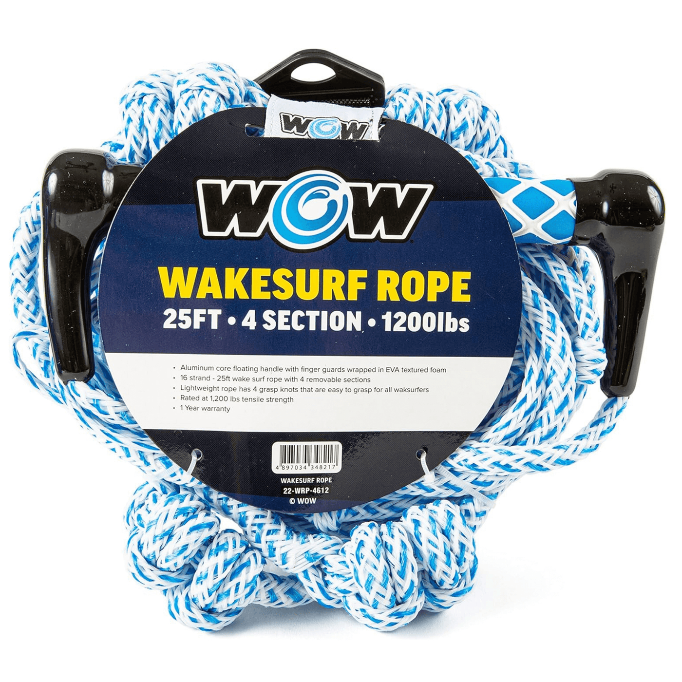 WOW Watersports 25ft 4-Section Wakesurf Rope