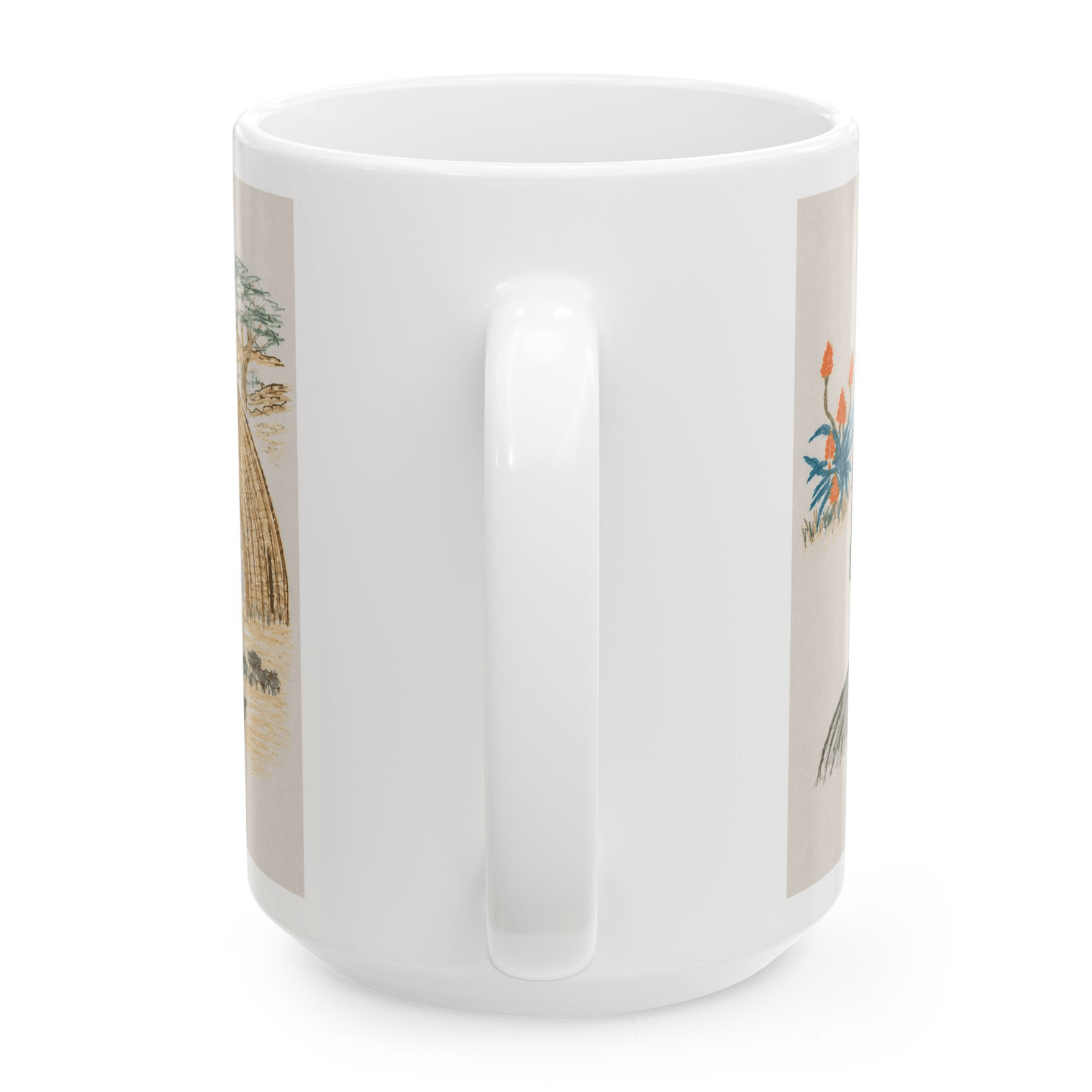 PimsArt South African Tribal Village Portrait Mug From Original Drawing