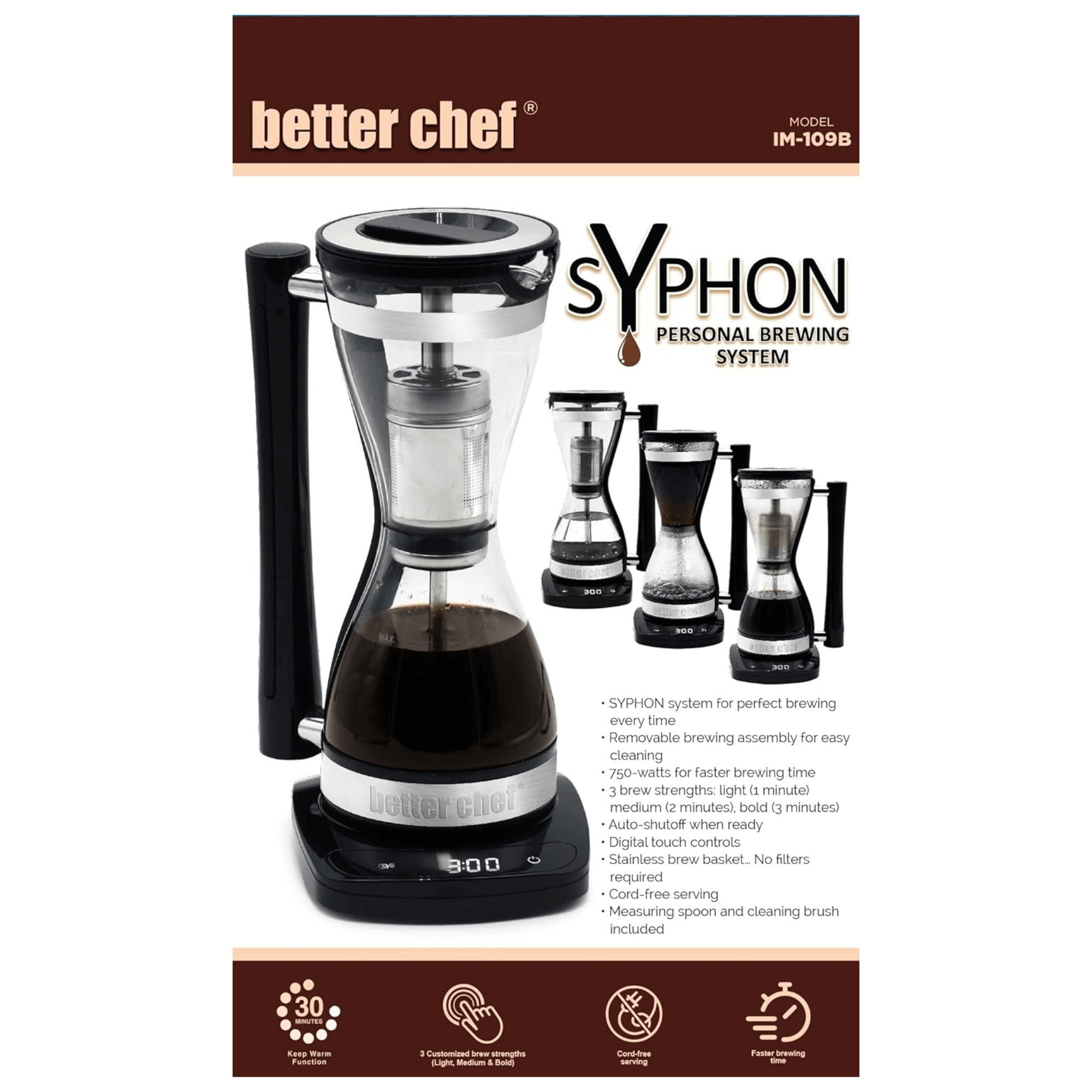 Better Chef Syphon Personal Brewing System - REFURBISHED