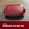 George Foreman 5-Serving Removable Plate Electric Indoor Grill and Panini Press - REFURBISHED