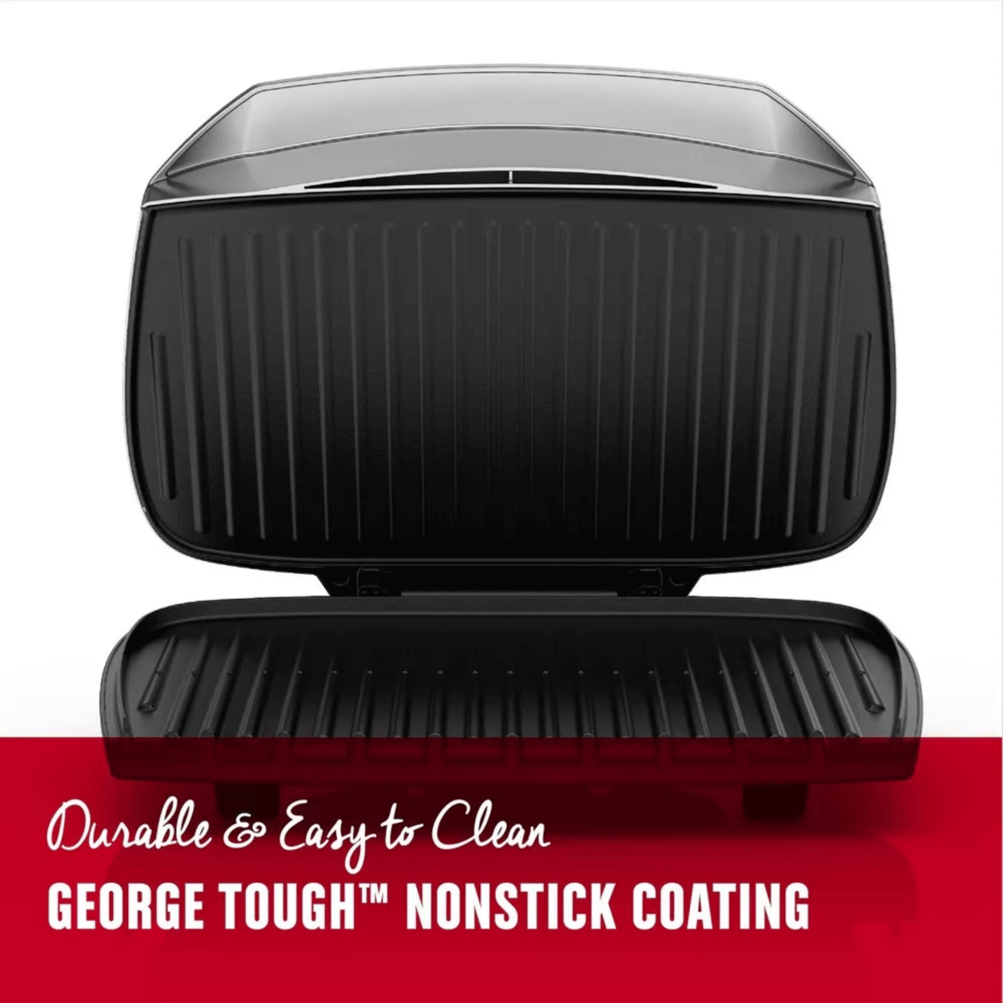 George Foreman 9-Serving Non-Stick Grill & Panini with Drip Pan - REFURBISHED