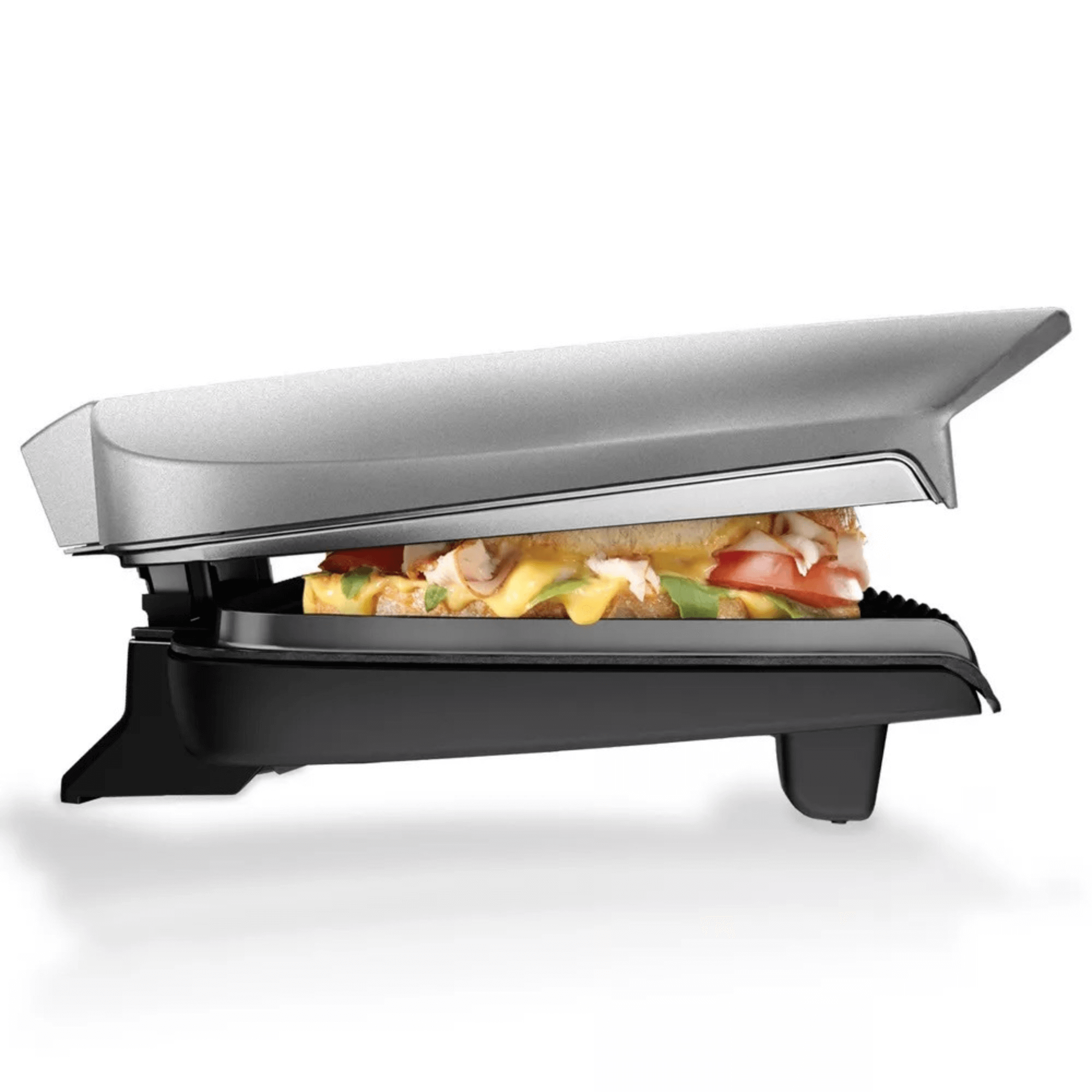 George Foreman 9-Serving Non-Stick Grill & Panini with Drip Pan - REFURBISHED
