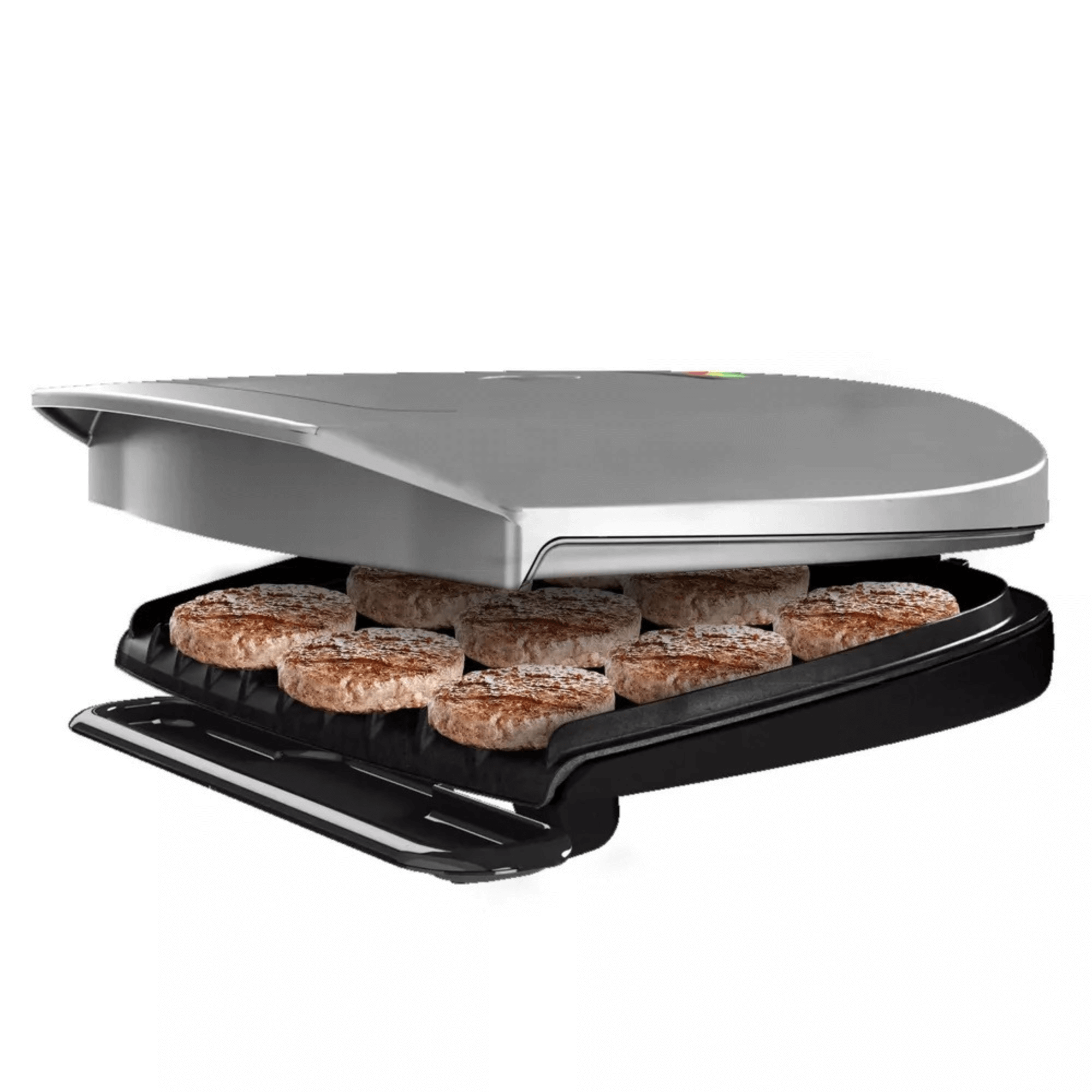 George Foreman 9-Serving Non-Stick Grill & Panini with Drip Pan - REFURBISHED
