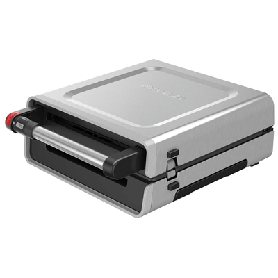 George Foreman 4-6 Serving Smokeless Select a Temp Family Sized Contact Grill - REFURBISHED