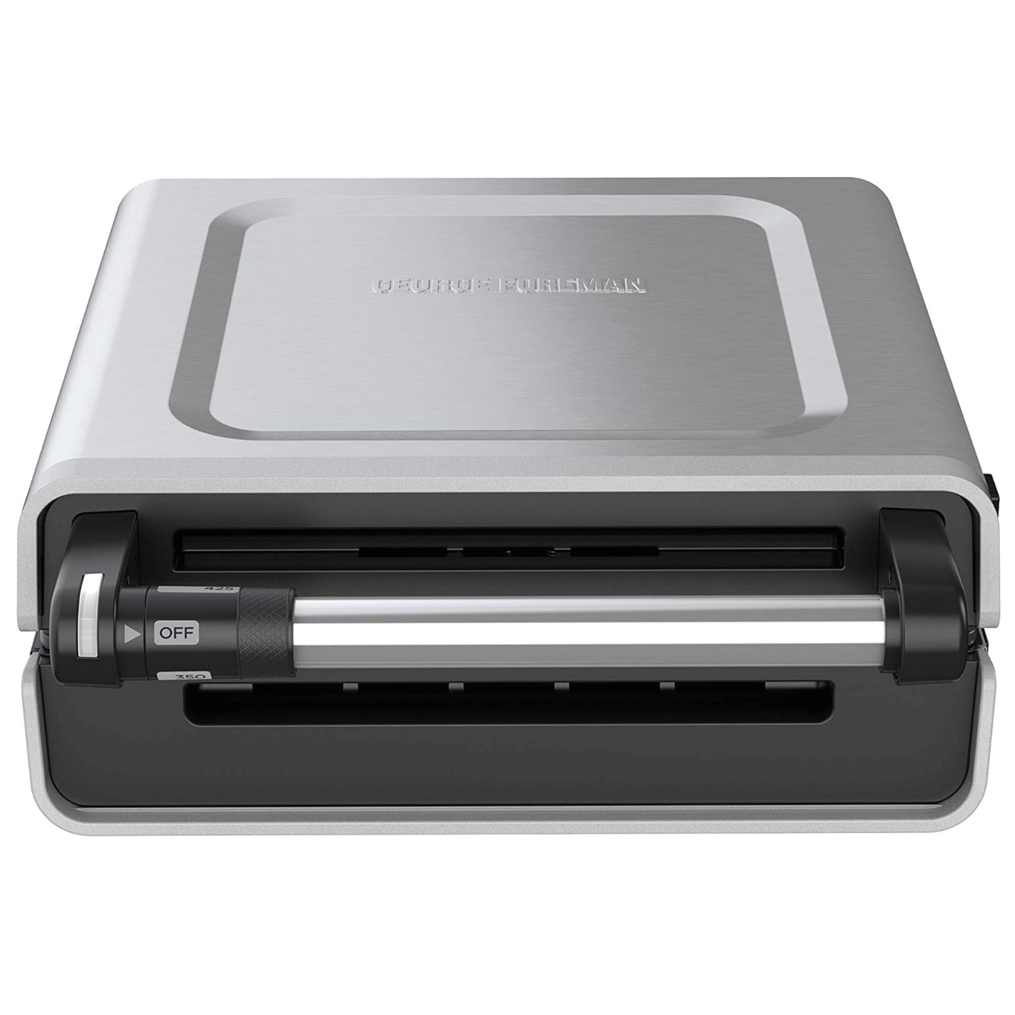 George Foreman 4-6 Serving Smokeless Select a Temp Family Sized Contact Grill - REFURBISHED