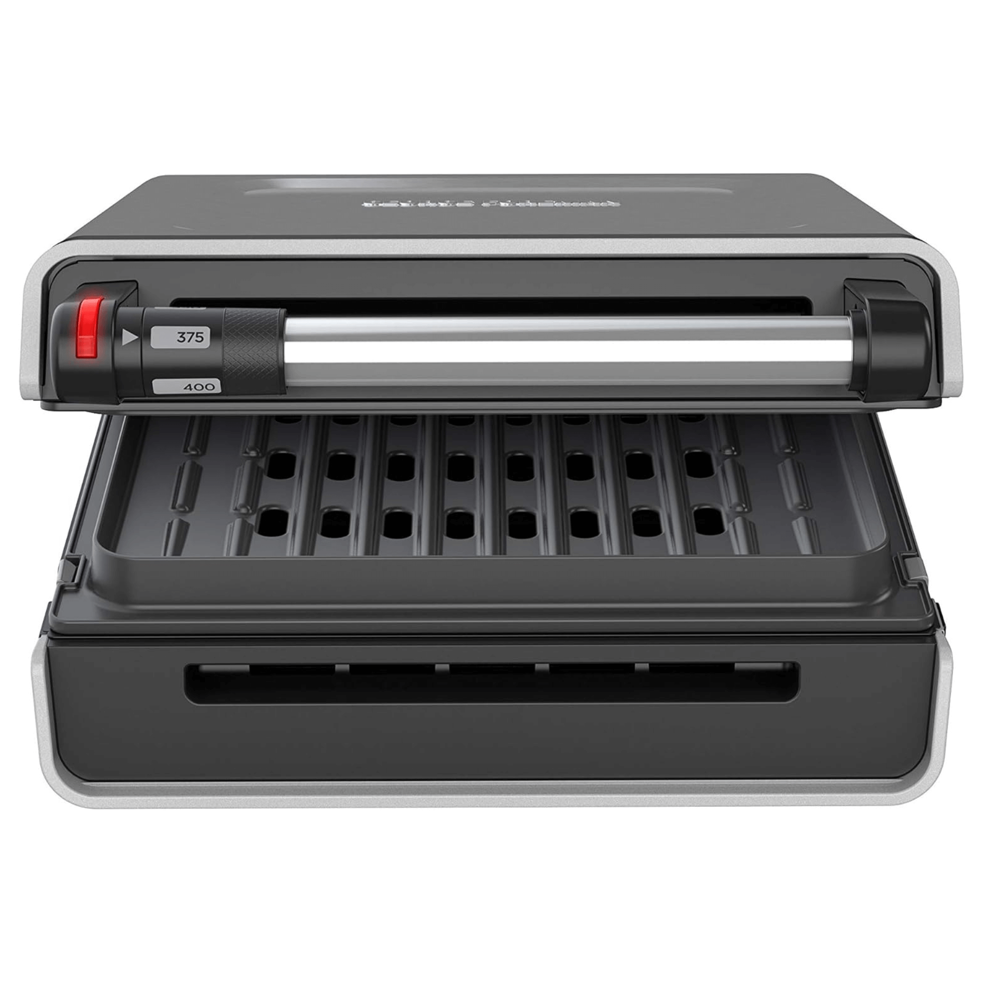 George Foreman 4-6 Serving Smokeless Select a Temp Family Sized Contact Grill - REFURBISHED