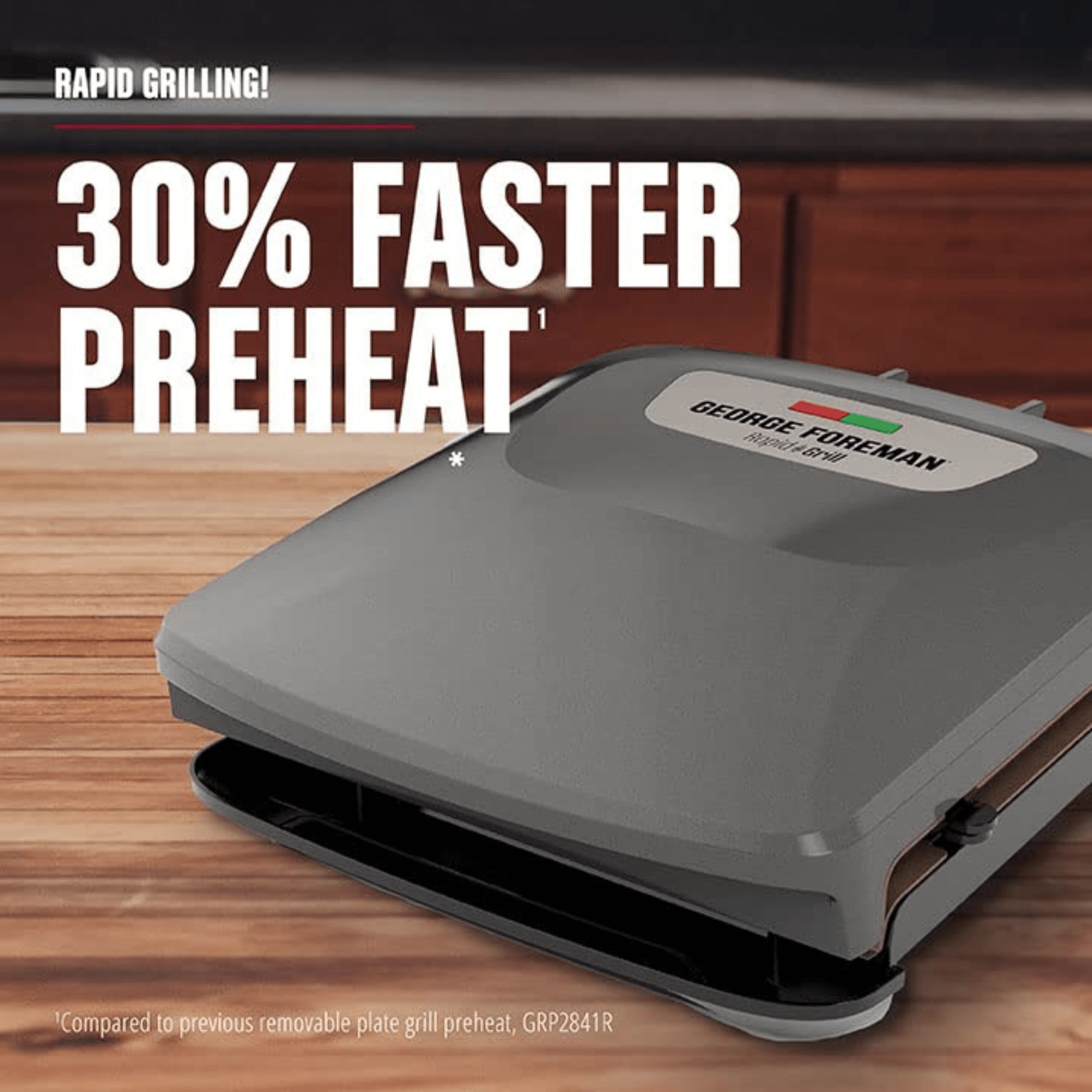 George Foreman Rapid Series 4-Serving Indoor Grill and Panini Press - REFURBISHED