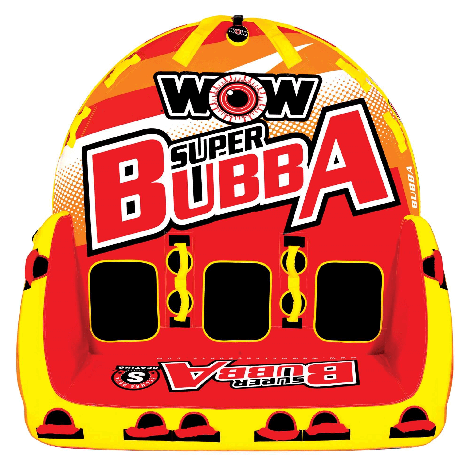 WOW Watersports Super Bubba 1-3 Person Inflatable Towable Deck Tube
