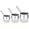 Korkmaz Tombik 3 Piece Stainless Steel Turkish Coffee Pot Set