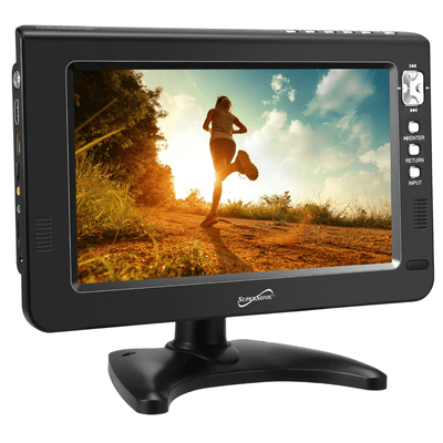 Supersonic Portable 9-inch LCD TV with Built-in Digital Tuner Rechargeable Battery ACDC Operation for Car Travel