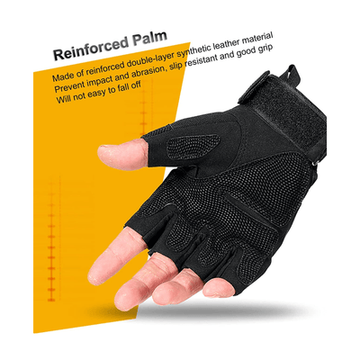 Tactical Military Fingerless Airsoft Gloves for Outdoor Sports, Paintball, and Motorcycling