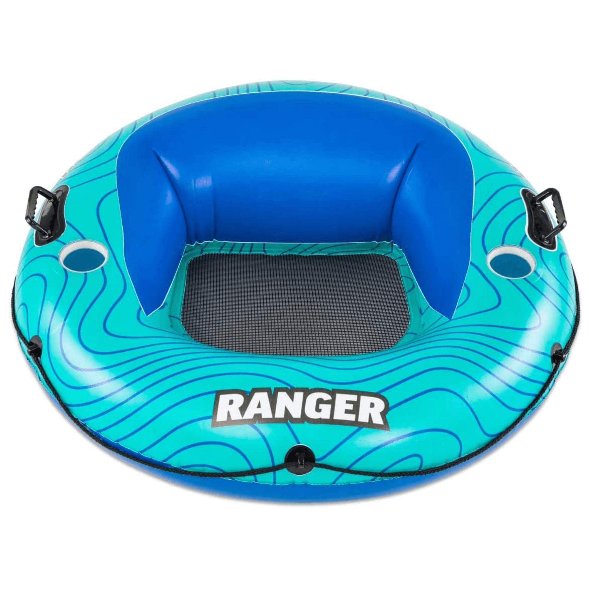 WOW Watersports Ranger 1-Person River Tube with Mesh Bottom and Cup Holder