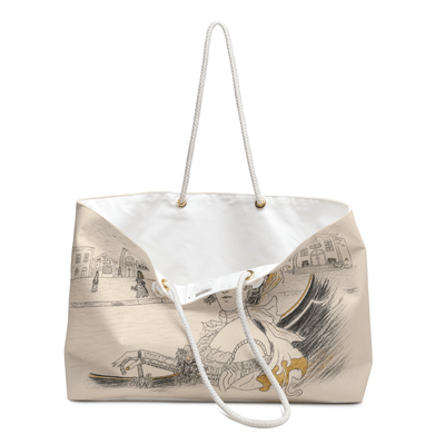 PimsArt Art Nouveau Victorian Lady Weekender Bag From Original Drawing