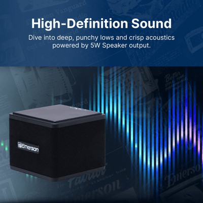 Emerson 1-Pair Instant Connect Sound Blox Wireless Magnetic Stackable Speakers