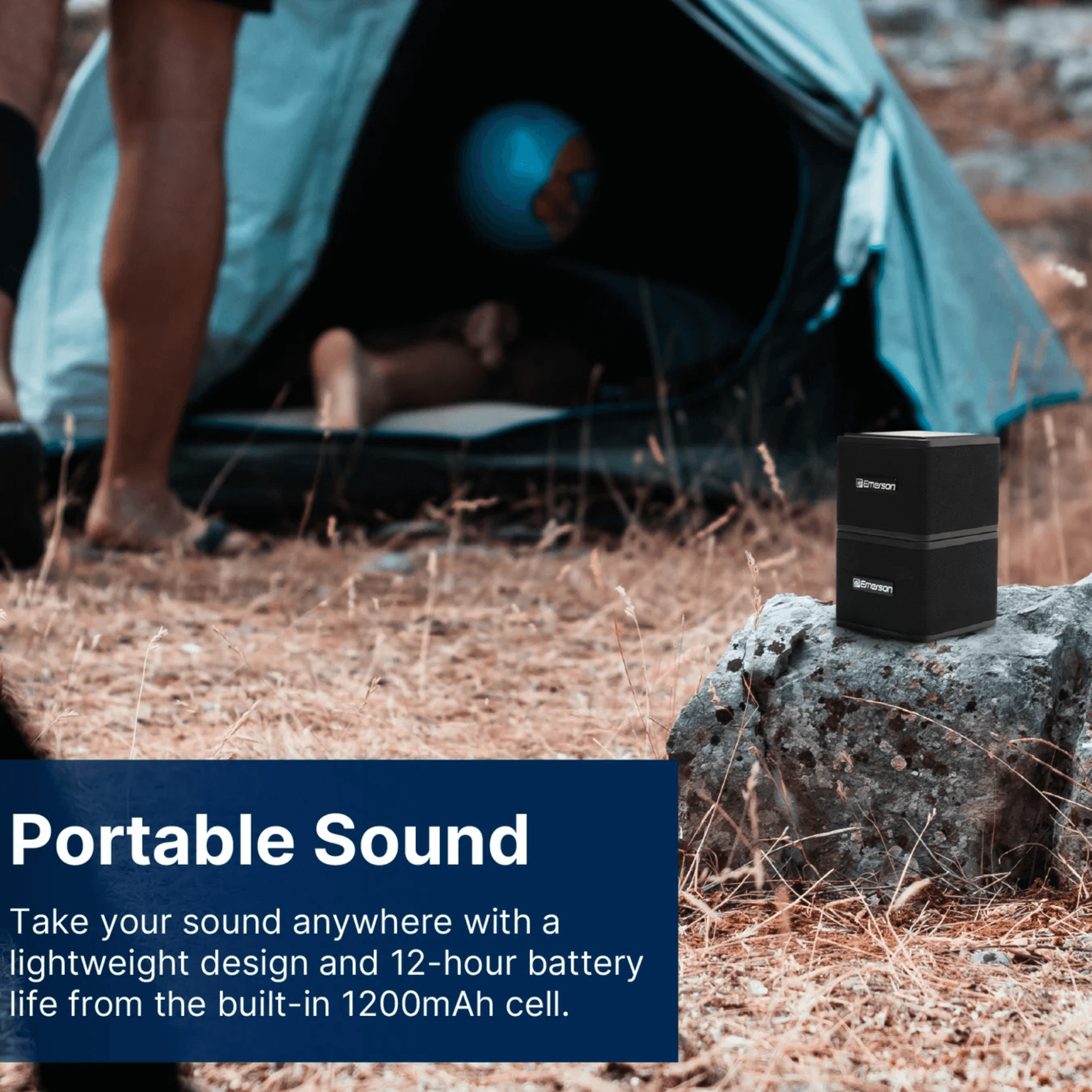 Emerson 1-Pair Instant Connect Sound Blox Wireless Magnetic Stackable Speakers