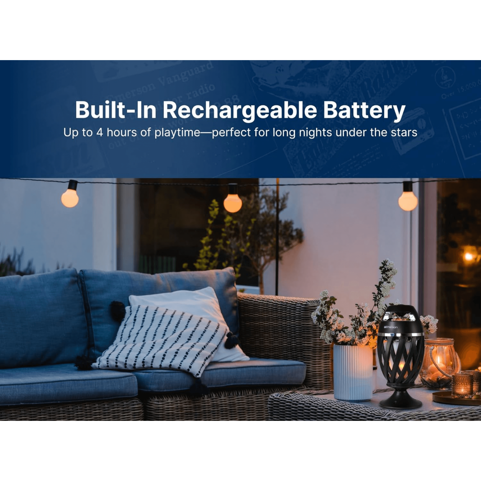 Emerson Outdoor Flame Light Bluetooth Speaker