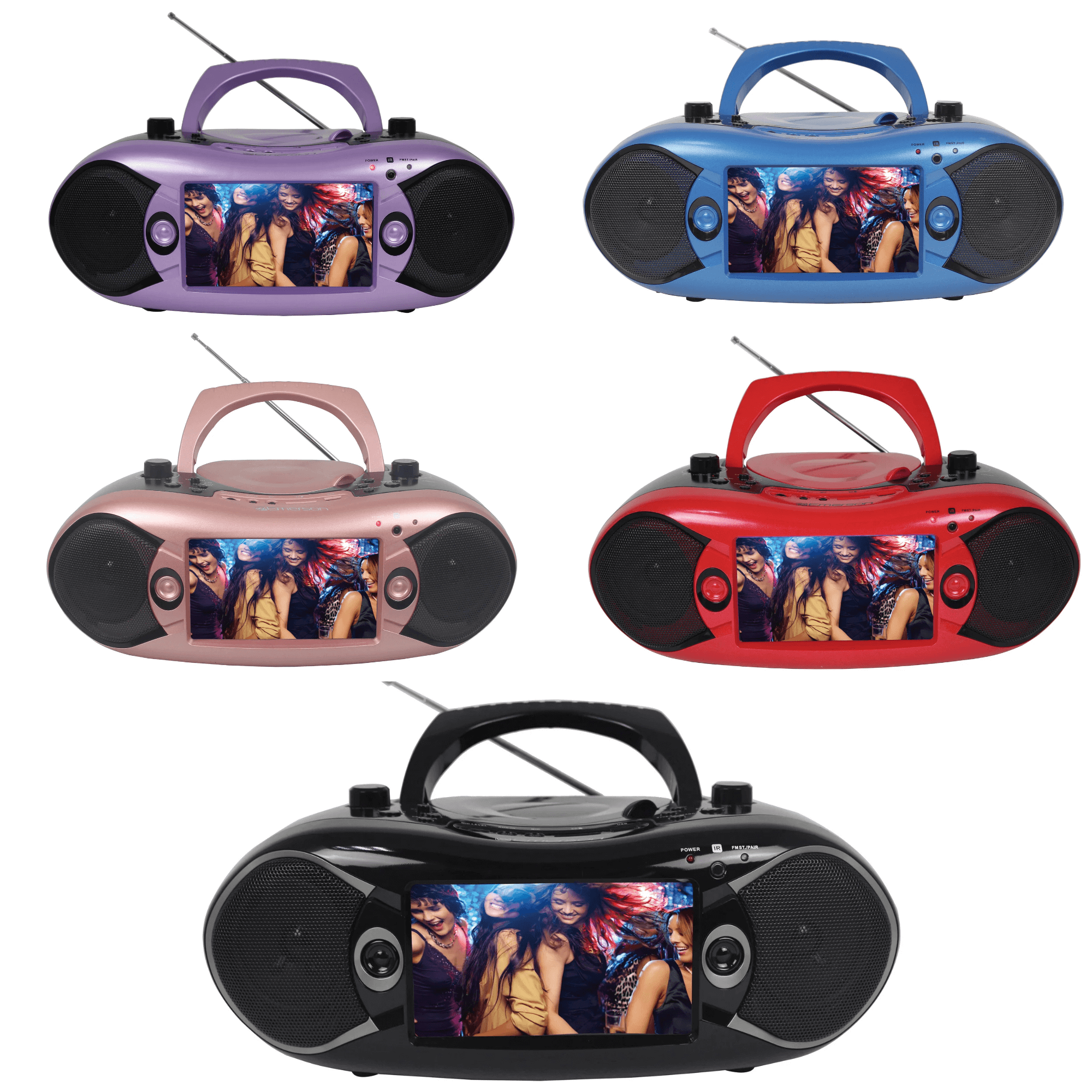 Emerson 7" Bluetooth DVD Boombox with AMFM Radio & Digital TV