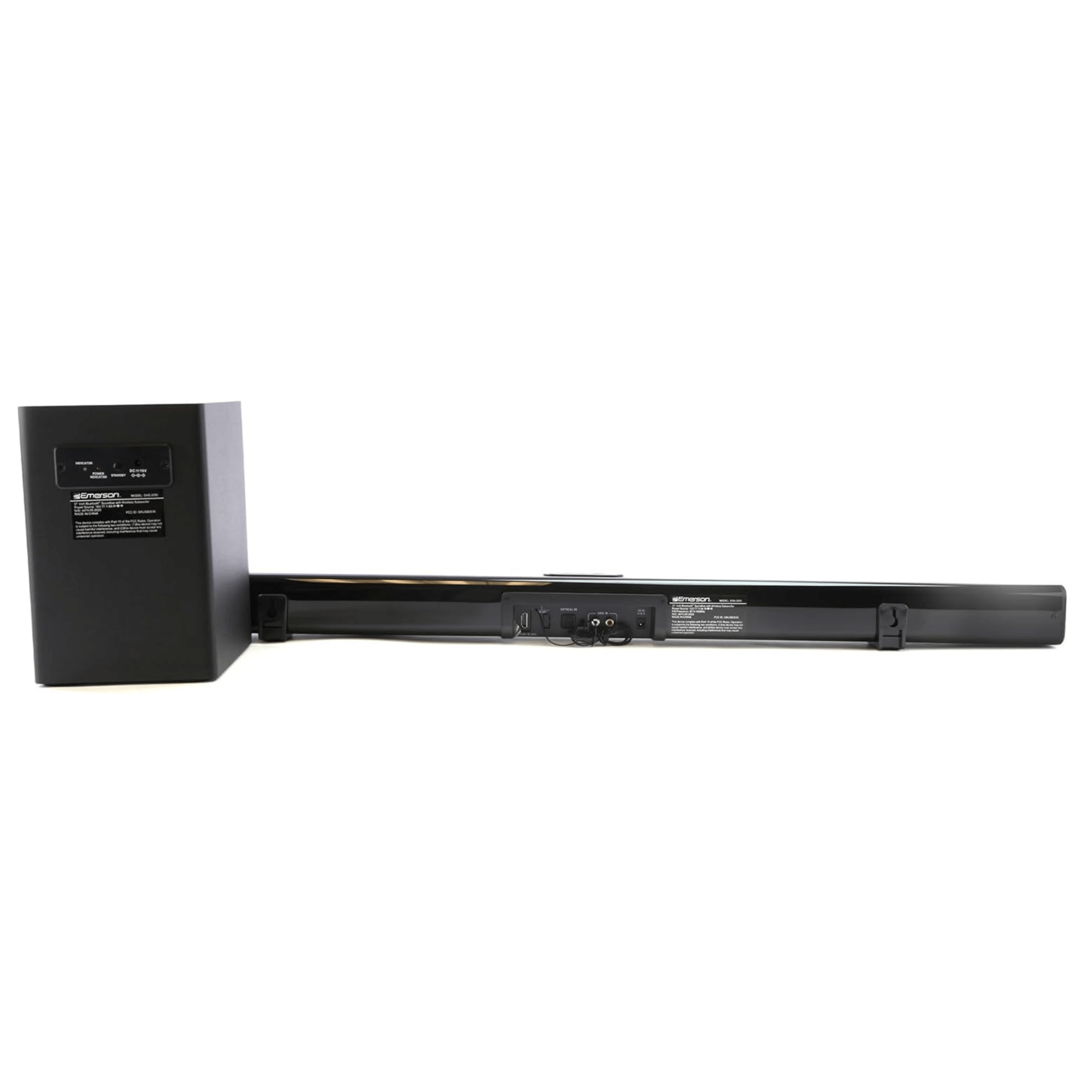 Emerson 37" Bluetooth Soundbar with Subwoofer and Remote Control