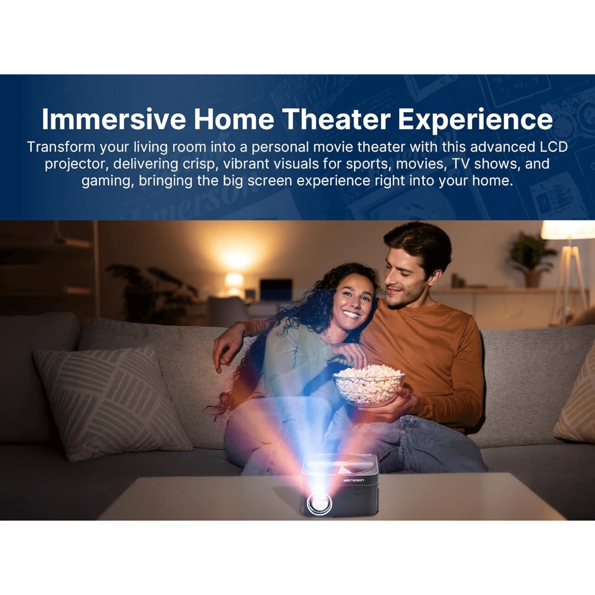 Emerson 120" Home Theater LCD Projector Combo with Built-In DVD Player