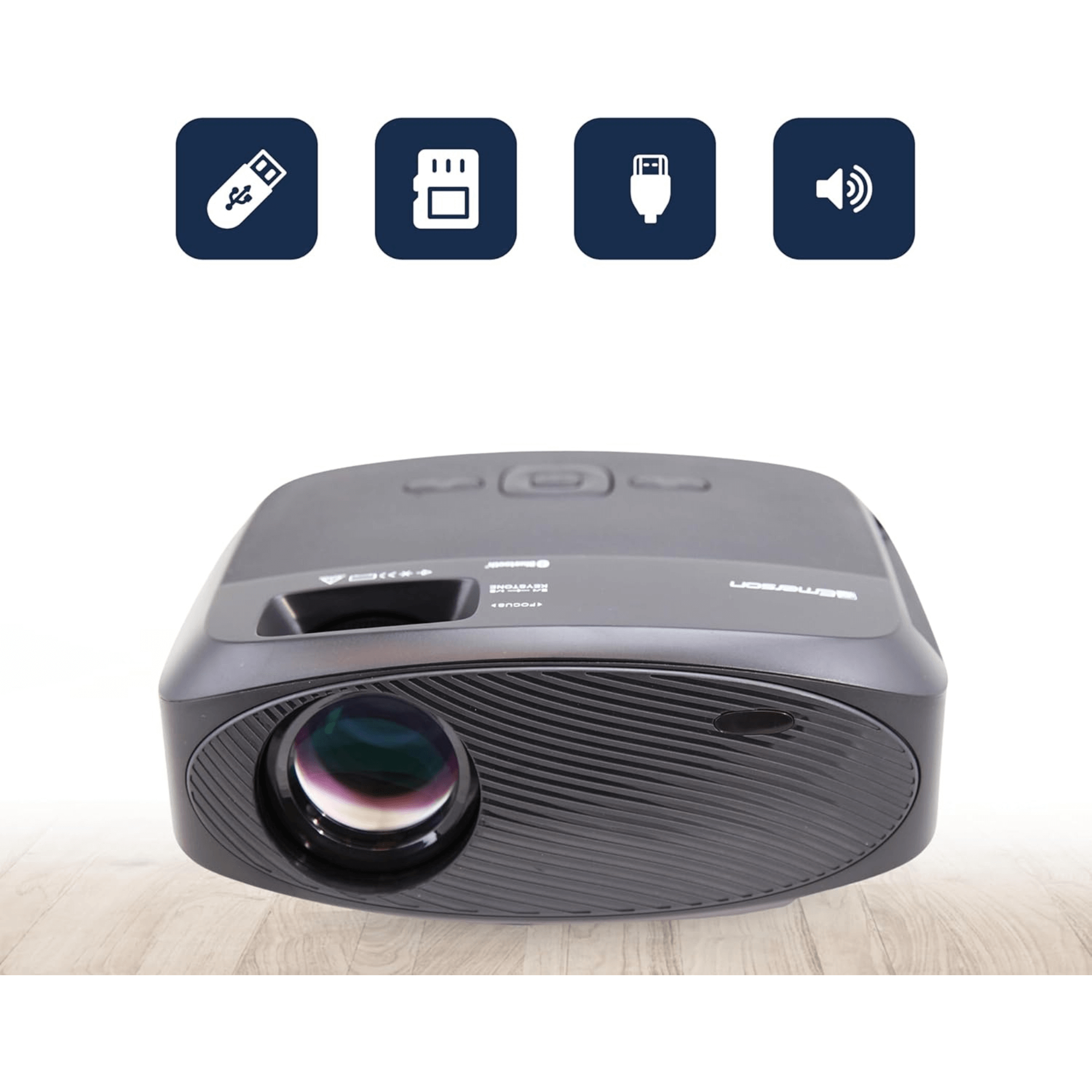 Emerson 210" Home Theater LCD Projector Combo with Screen and Carry Case