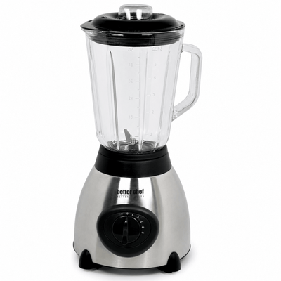 Better Chef 500W 5-Speed Glass Jar Blender with Stainless Steel Base