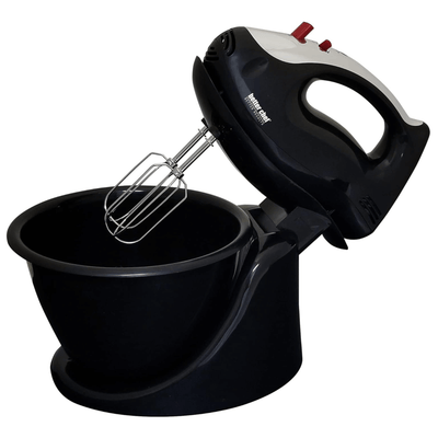 Better Chef 200 Watt Stand/Hand Mixer with Mixing Bowl Black