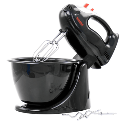 Better Chef 200 Watt Stand/Hand Mixer with Mixing Bowl Black