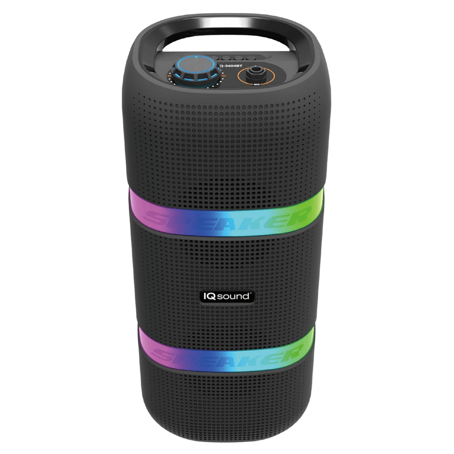 IQ Sound 2 x 4-Inch Portable Bluetooth TWS LED Speaker