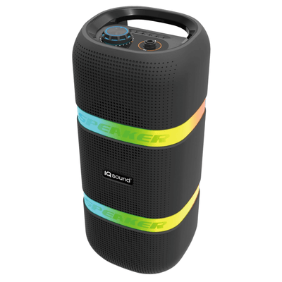 IQ Sound 2 x 4-Inch Portable Bluetooth TWS LED Speaker
