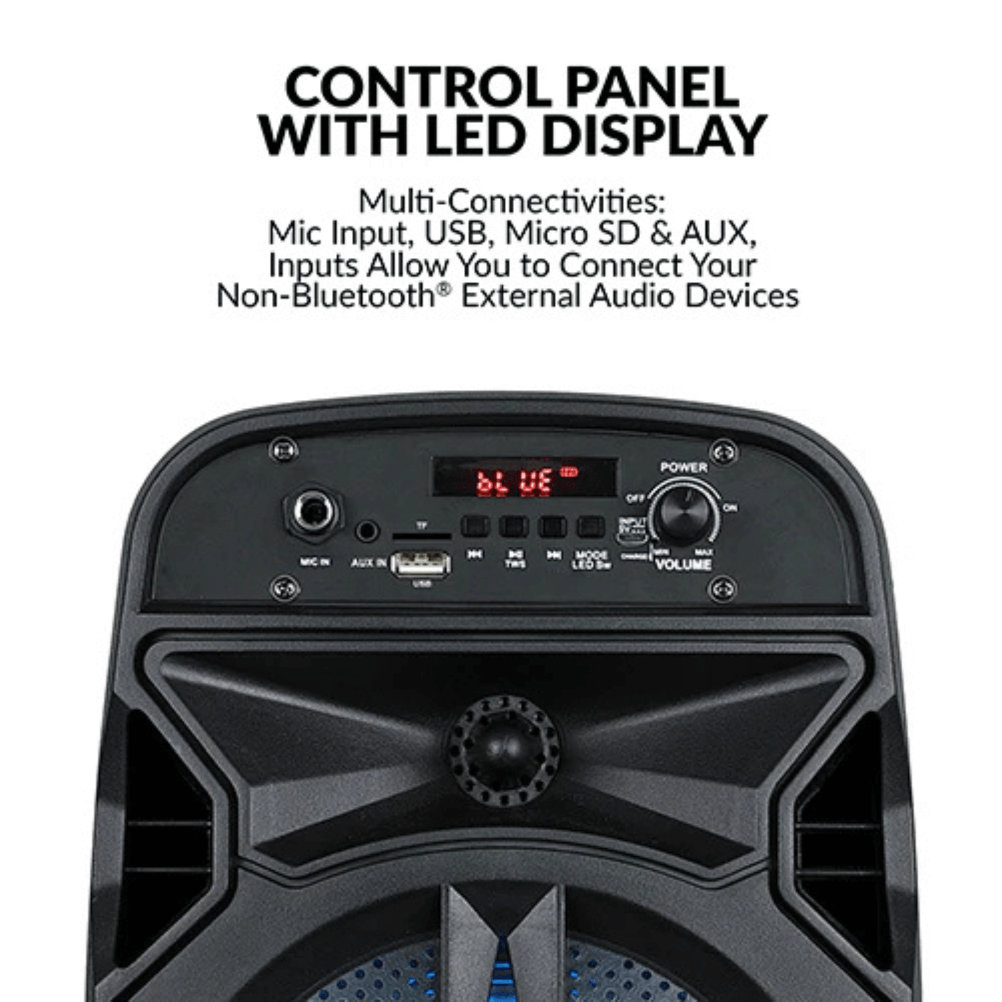 IQ Sound 8-Inch Portable Bluetooth TWS Speaker