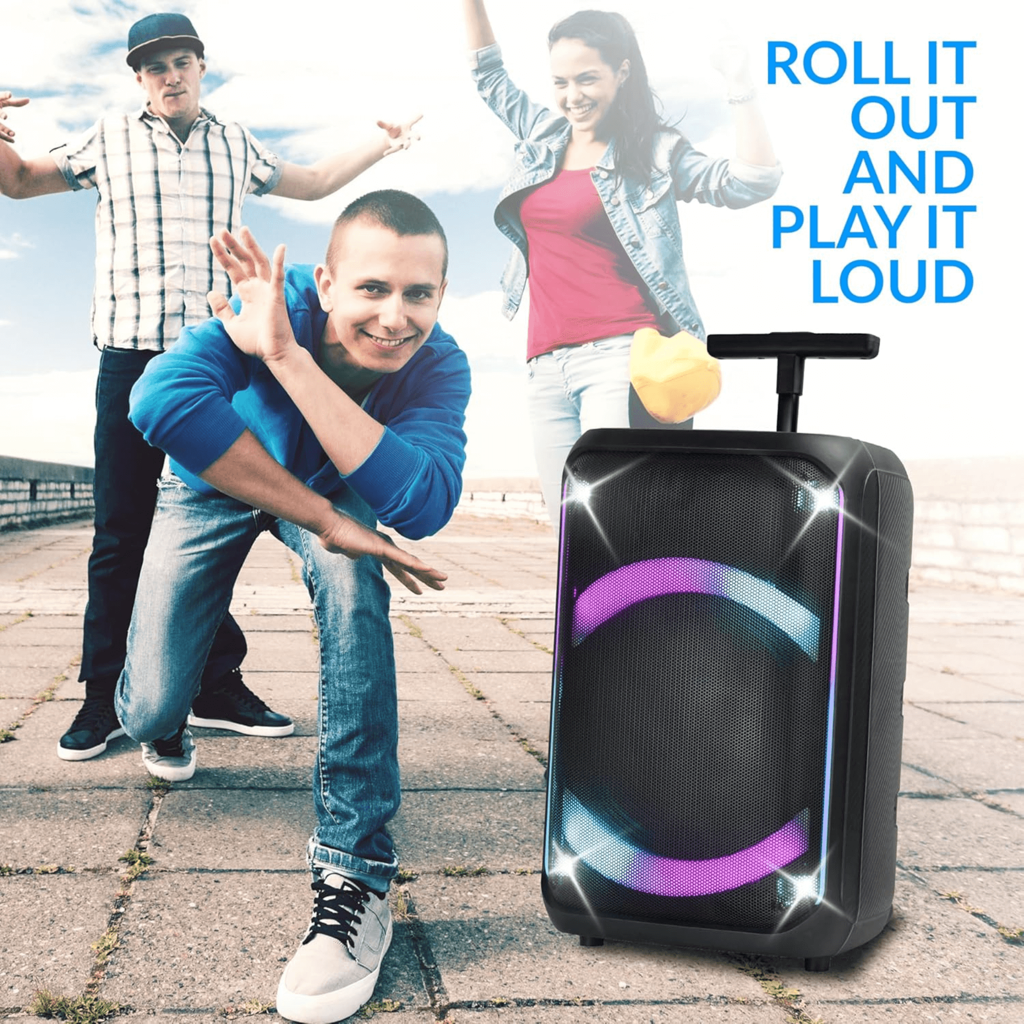 IQ Sound 12-Inch Portable Bluetooth Party Speaker with TWS