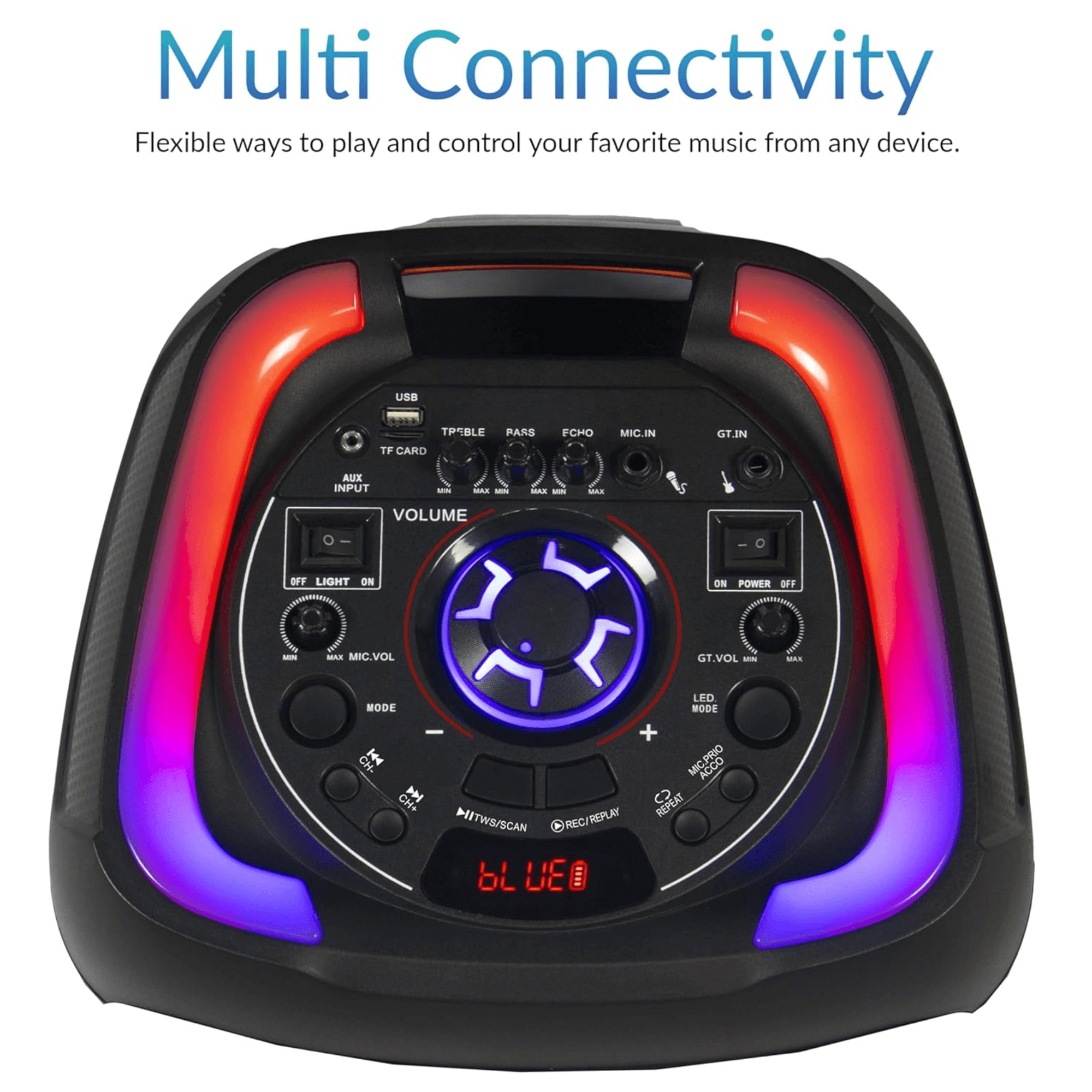 IQ Sound 2x12-Inch Portable Bluetooth Party Speaker