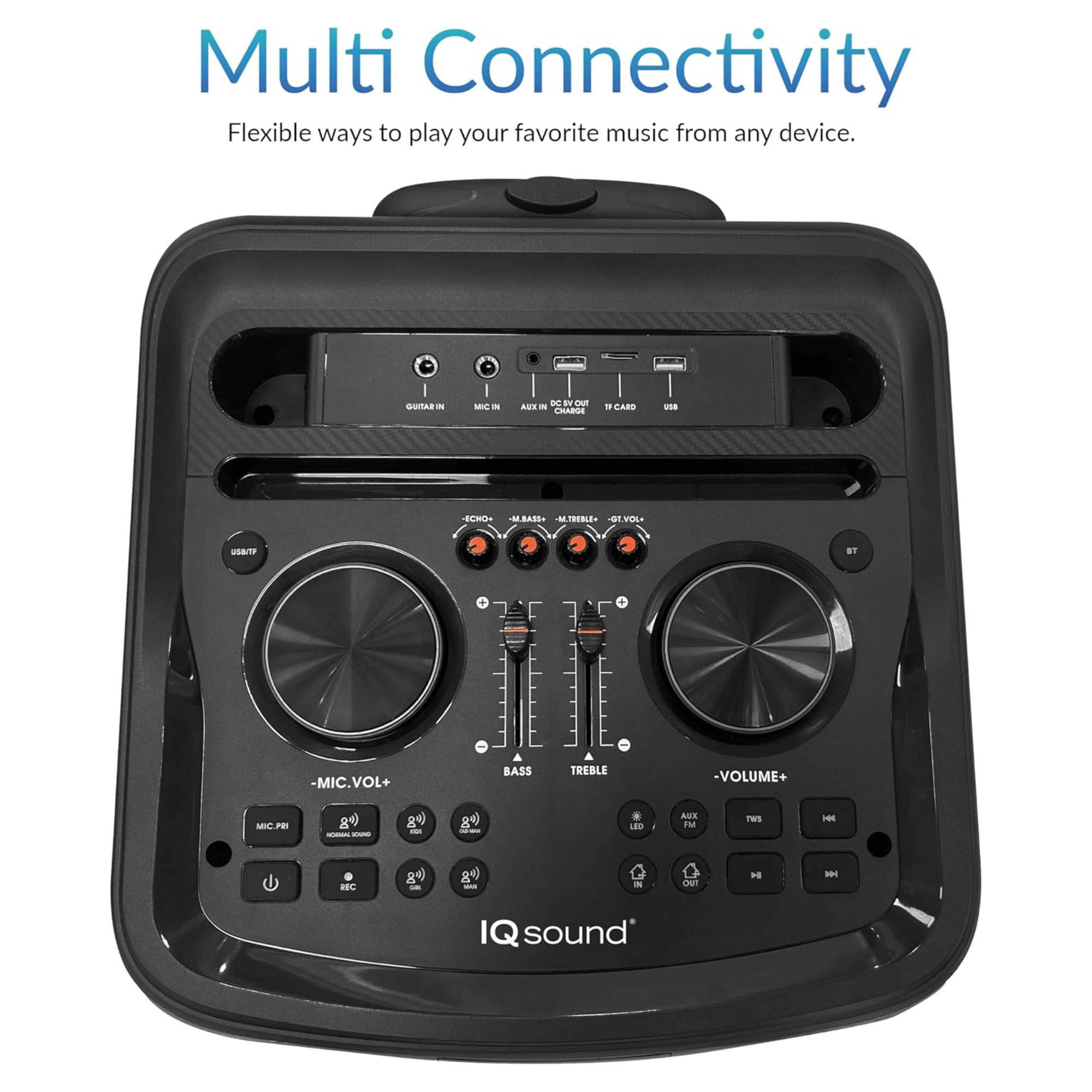 IQ Sound CYBER FLEX12 12-Inch Portable Bluetooth Party Speaker