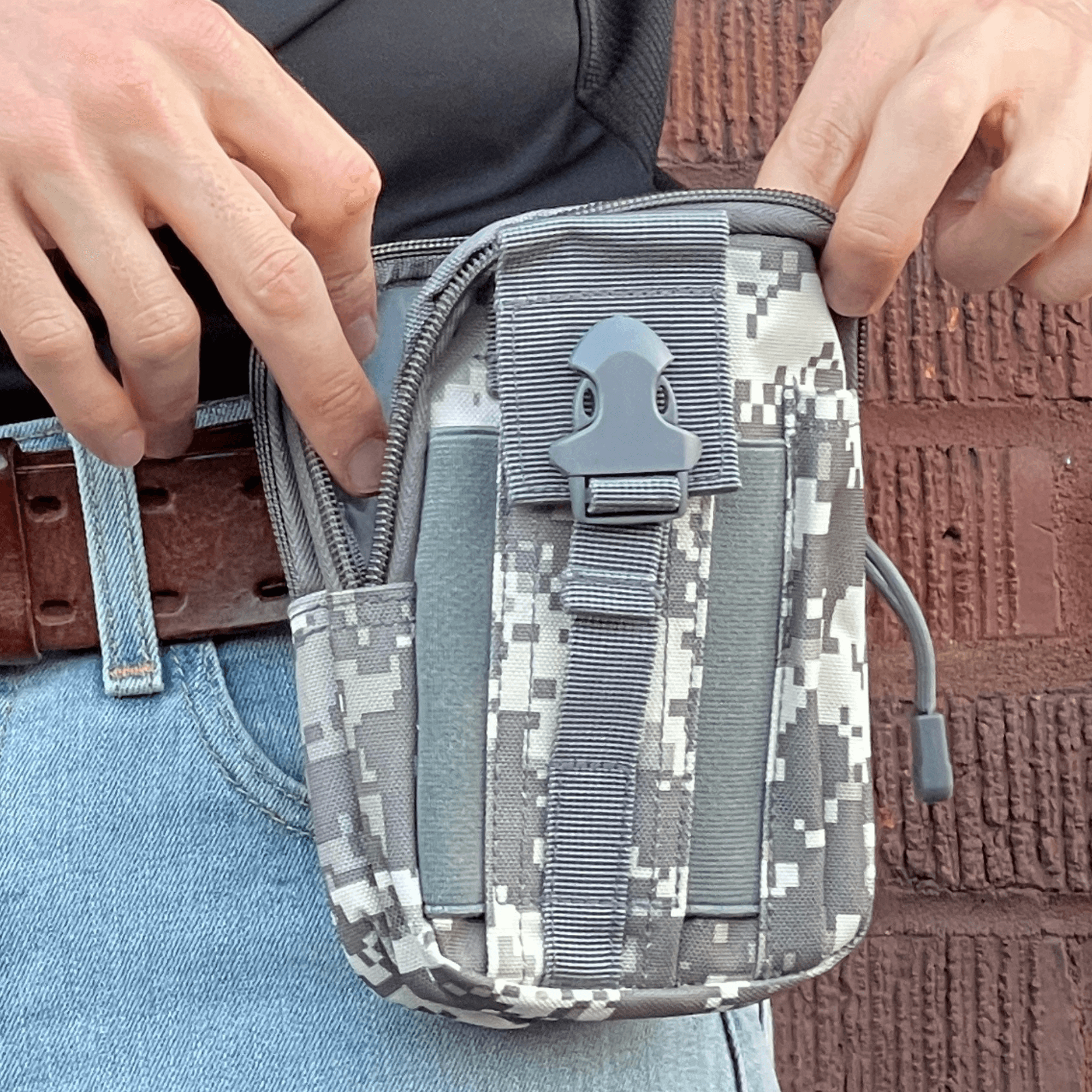 JupiterGear Tactical MOLLE Military Pouch Waist Bag for Hiking, Running and Outdoor Activities