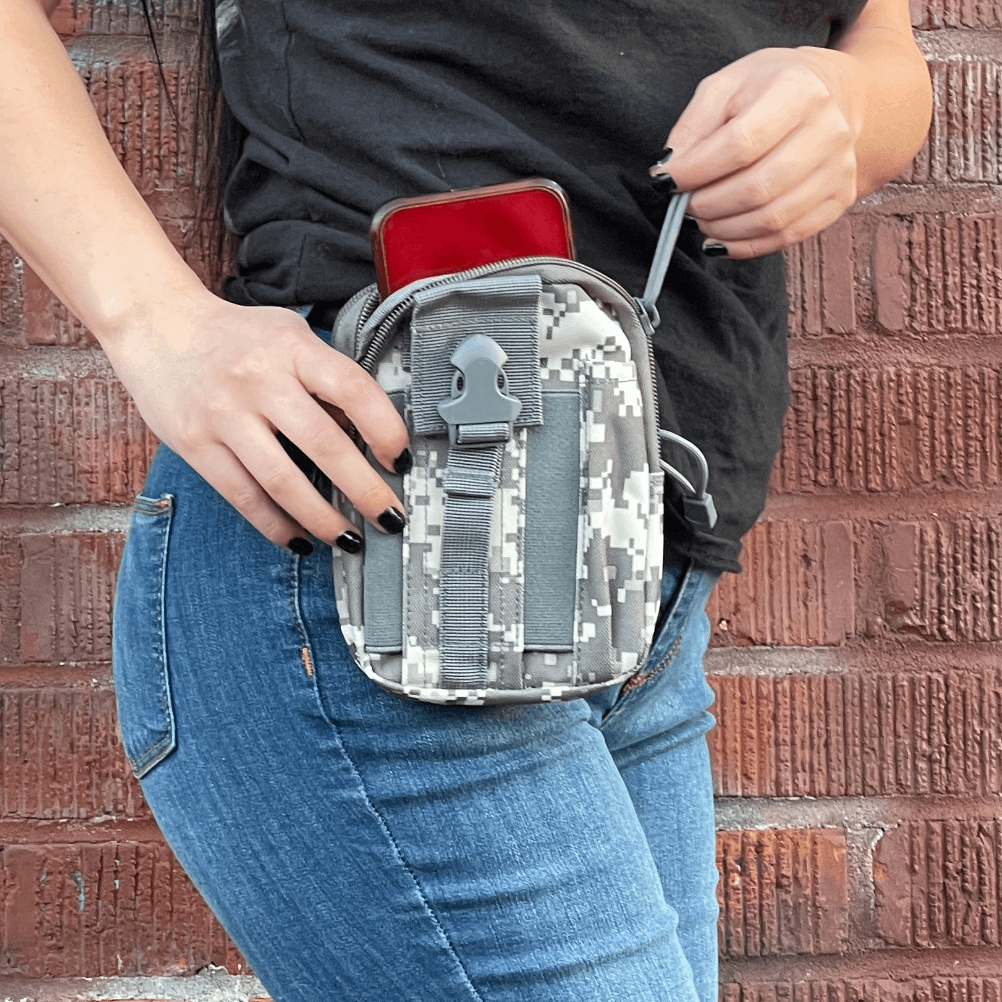 JupiterGear Tactical MOLLE Military Pouch Waist Bag for Hiking, Running and Outdoor Activities