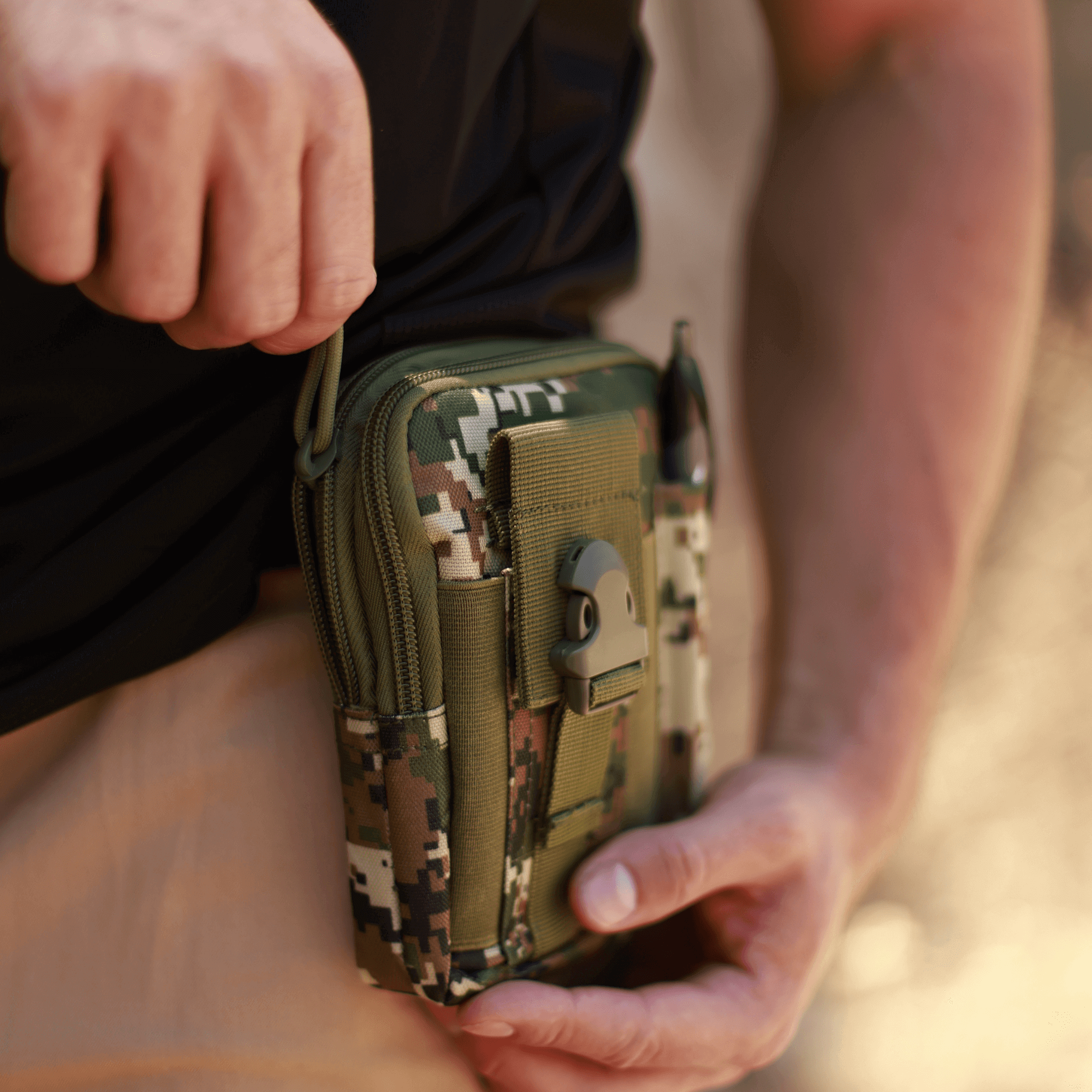 JupiterGear Tactical MOLLE Military Pouch Waist Bag for Hiking, Running and Outdoor Activities