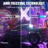 Norcent 27-Inch FHD VA Gaming Curved Monitor with Rainbow Lights