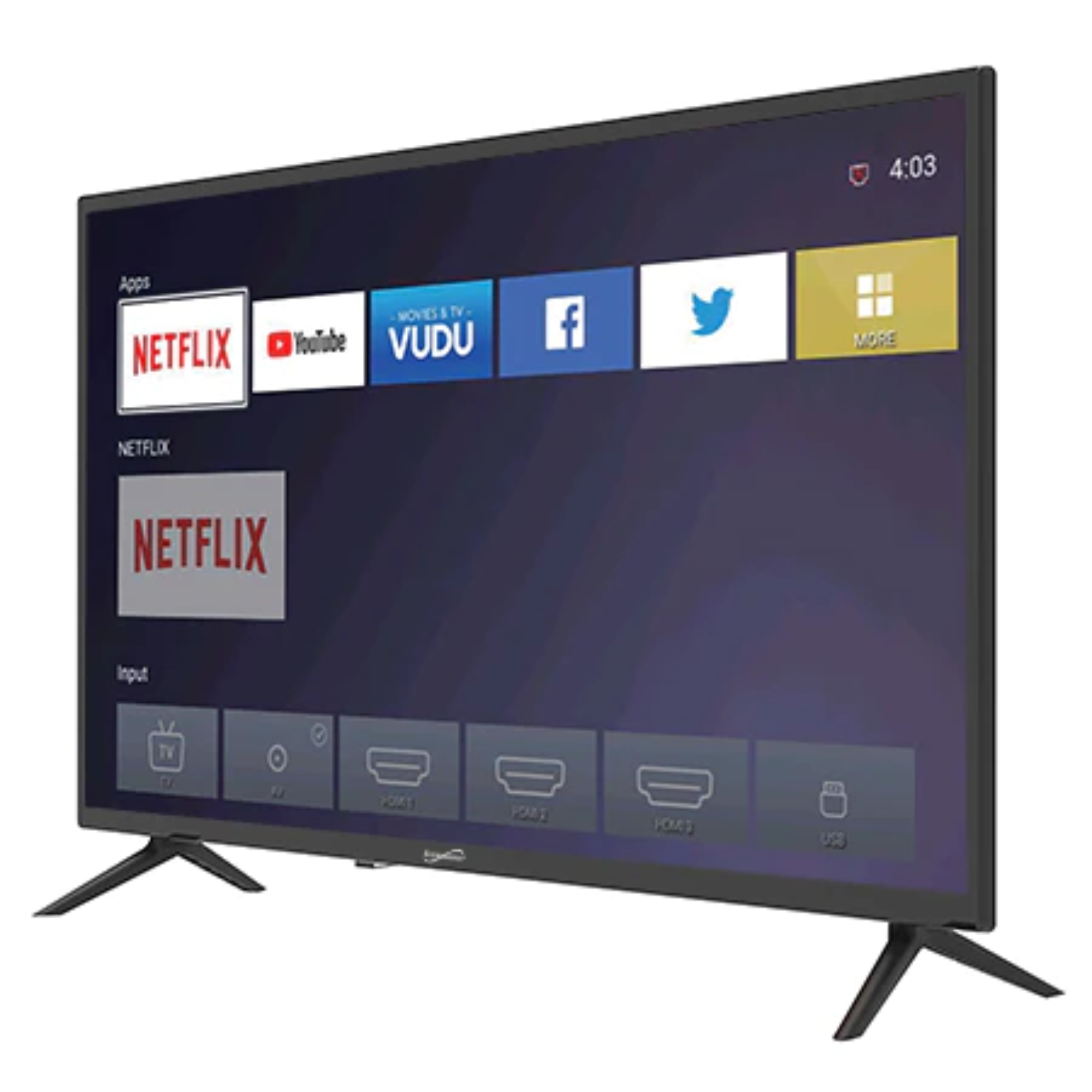 Supersonic 32" Smart HDTV 1080p Widescreen LED TV with USB & HDMI Inputs (SC-3216STV)